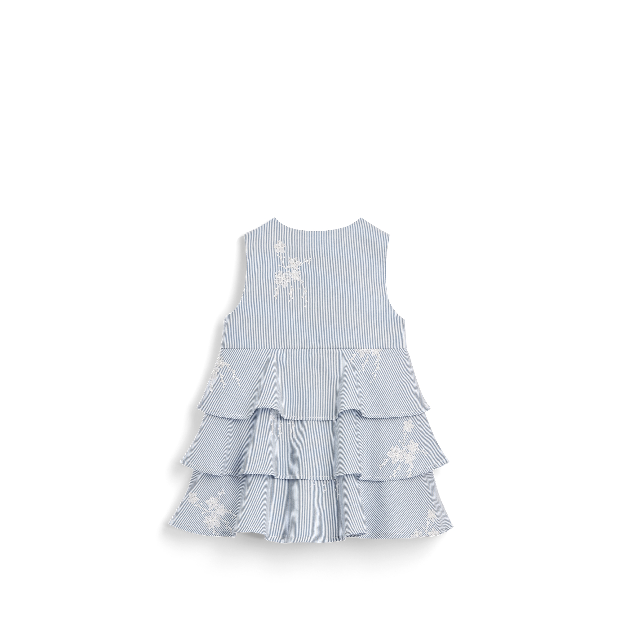 ベビー フレアドレス コットン & シルク エンブロイダリー ポプリン E08