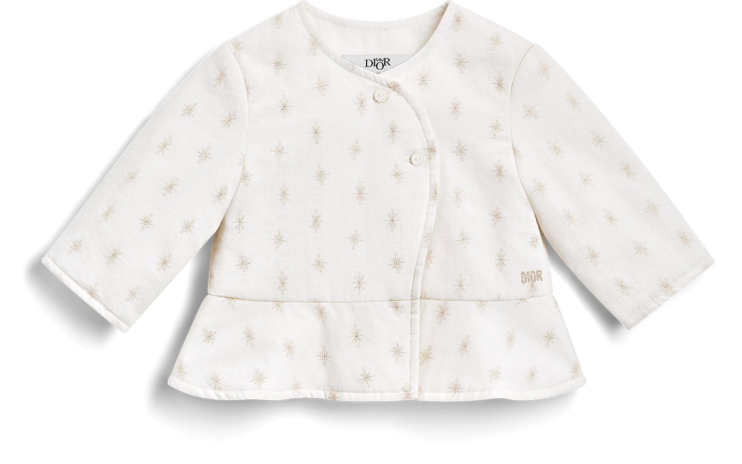 Baby Hooded Down Jacket Pink Satin-Finish Technical Jacquard with  Copper-Tone Constellation Motif | DIOR