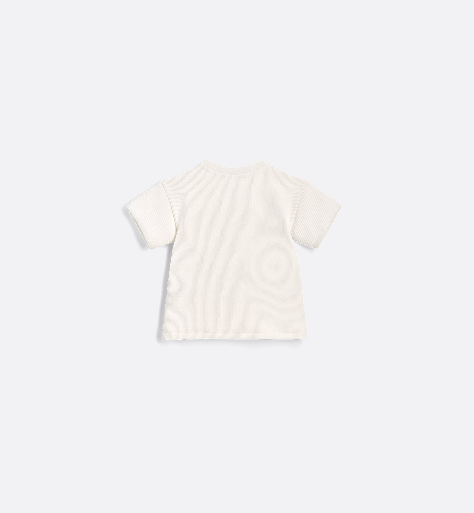 Baby T-Shirt Ivory Ribbed Cotton Jersey | DIOR Baby T-Shirt Ivory Ribbed Cotton Jersey | DIOR