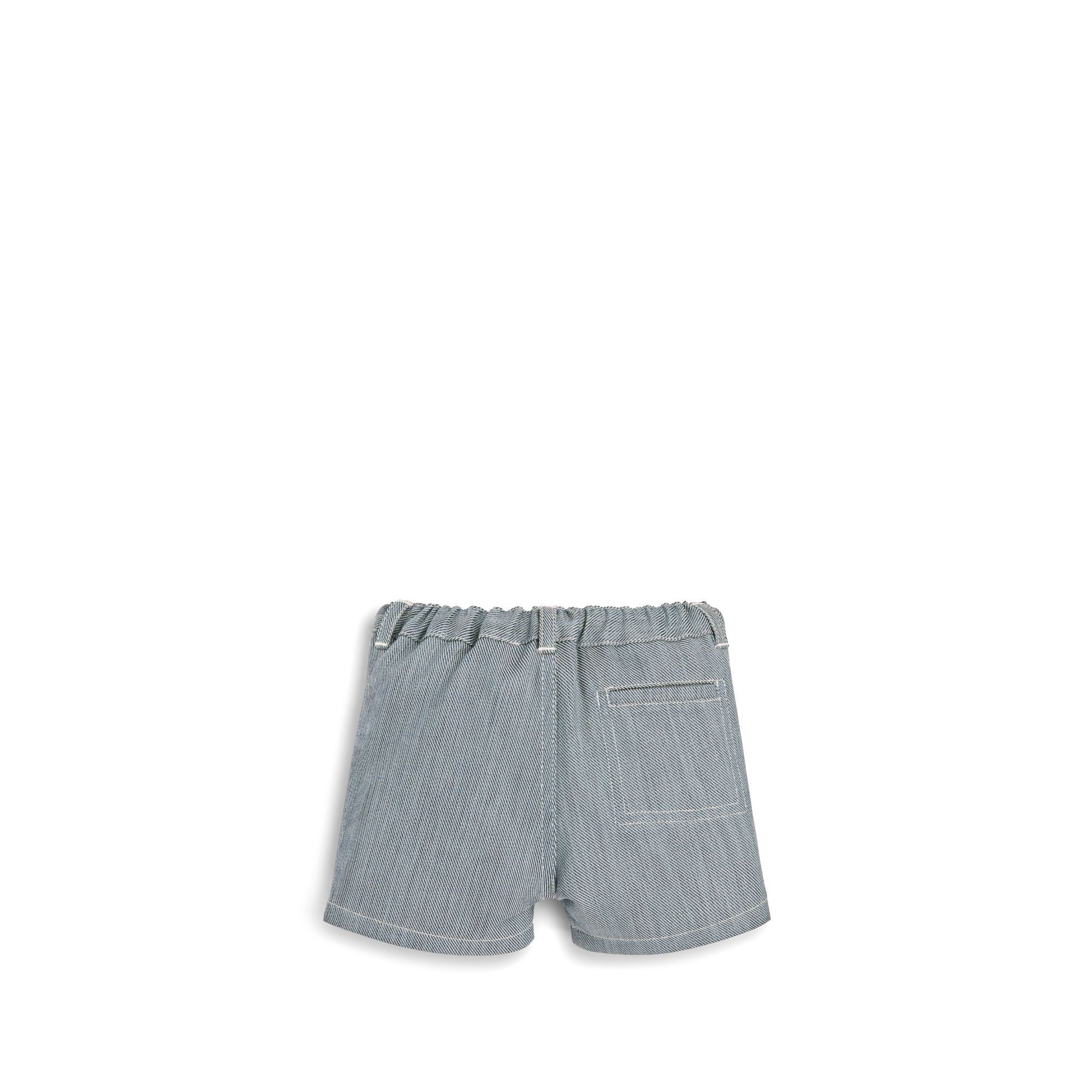 Baby Shorts Blue Cotton Twill E08