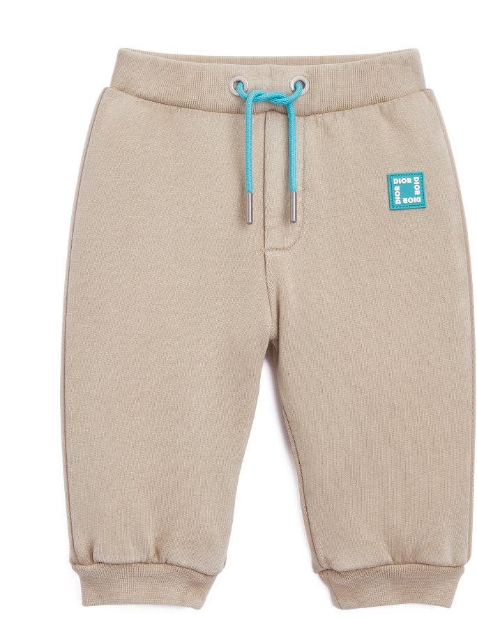 Baby Track Pants Beige Cotton Fleece | DIOR