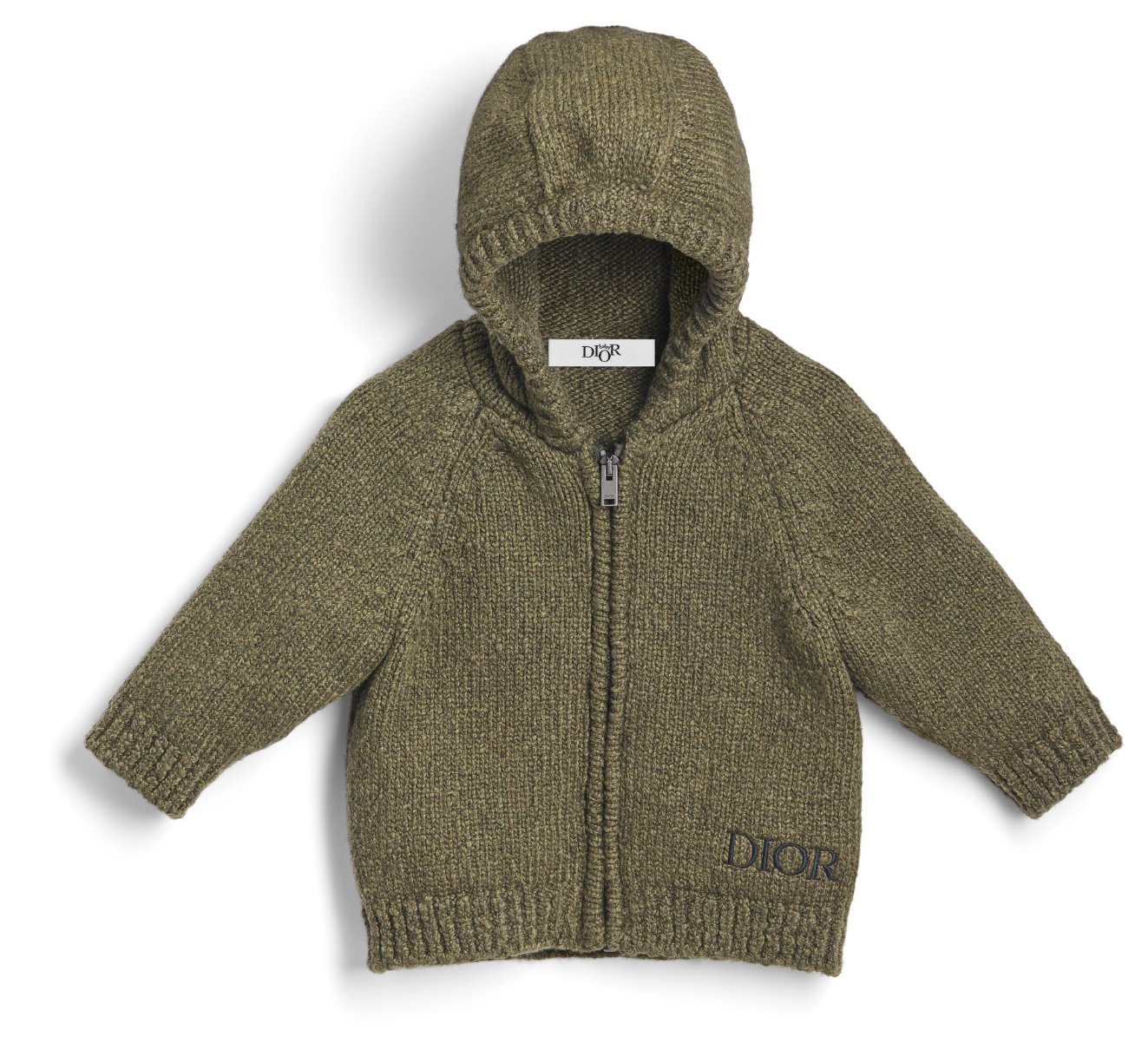 Baby Zipped Cardigan with Hood Front view
