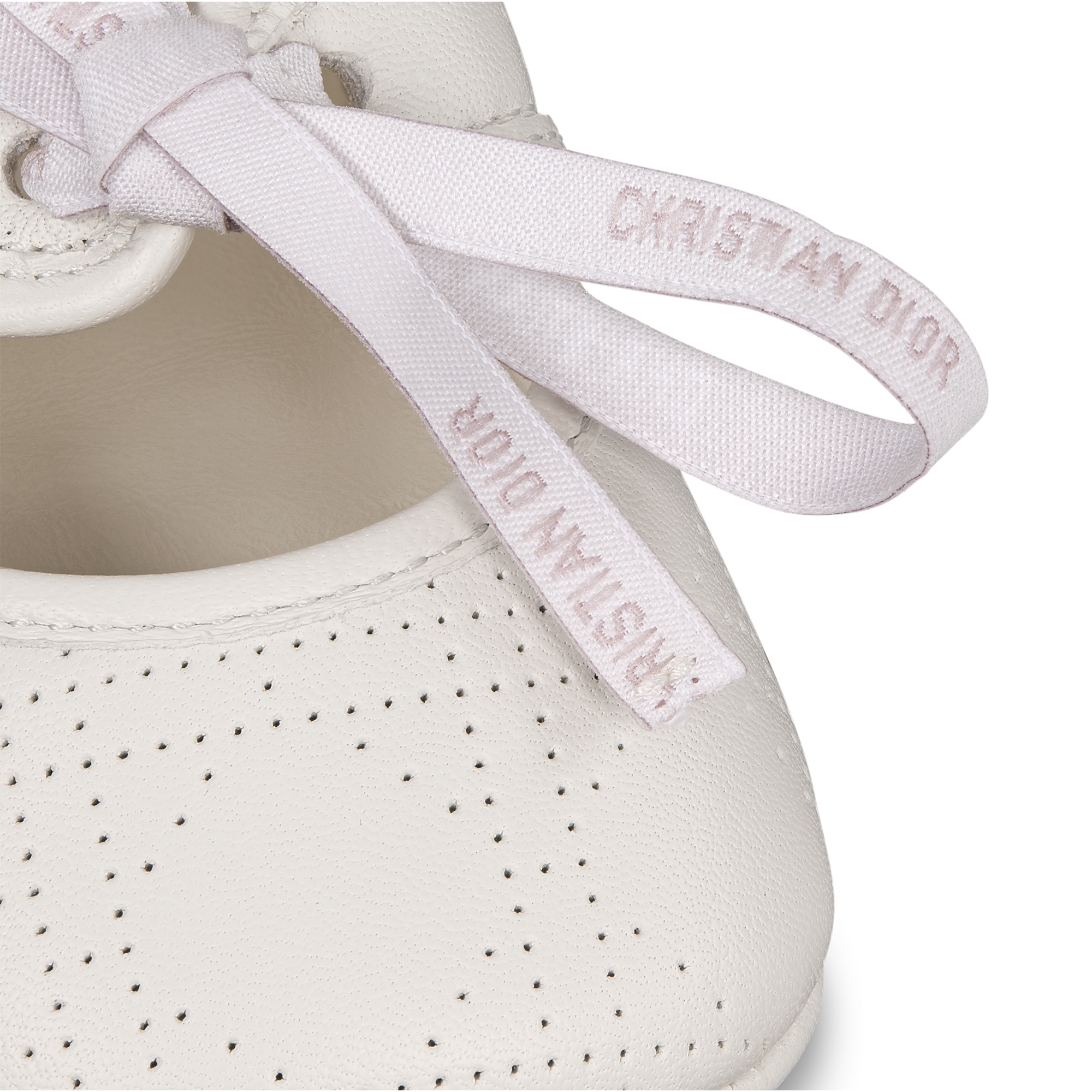 Chausson bébé Cuir d'agneau Cannage ivoire E09