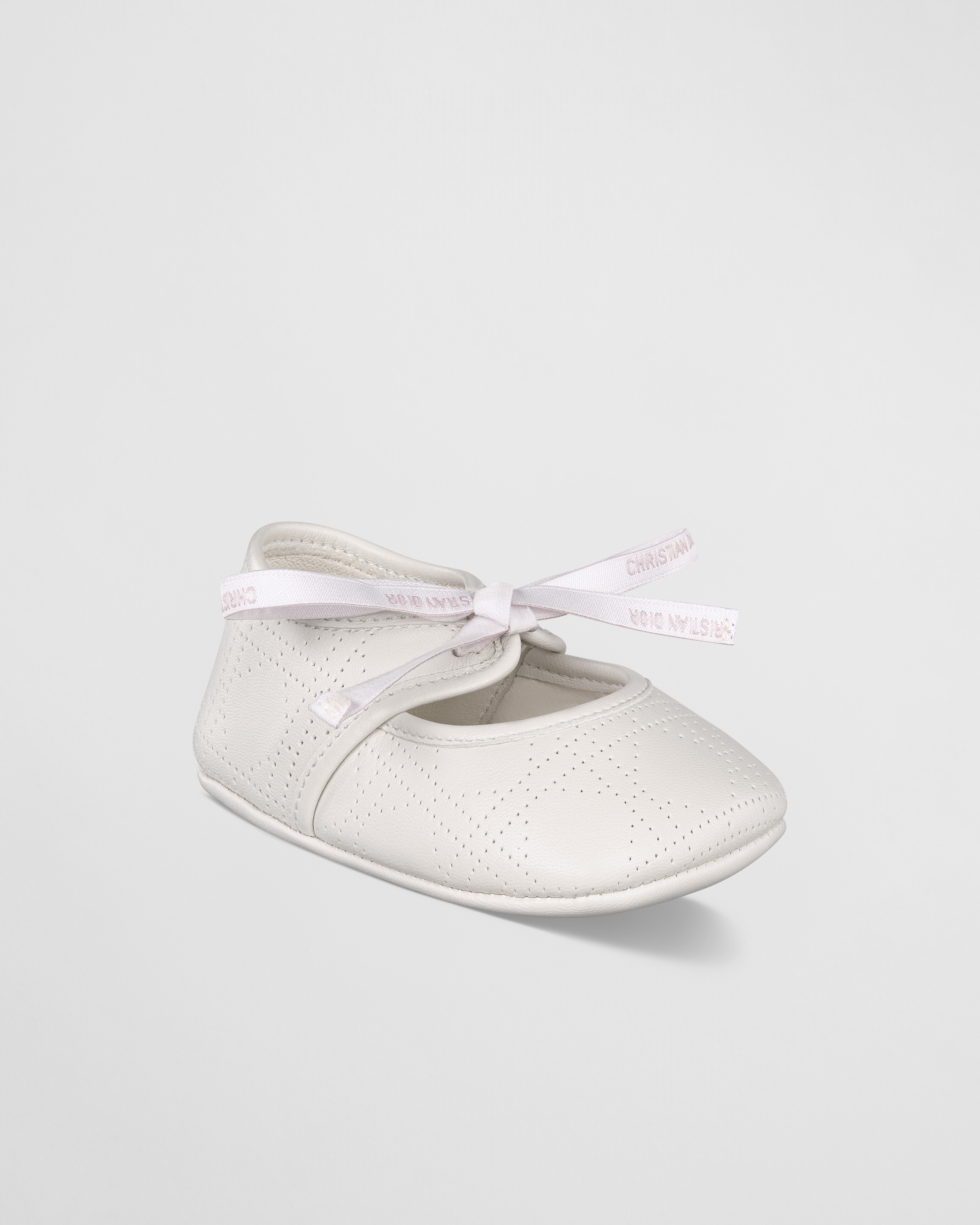 Baby Slipper Ivory Cannage Lambskin E03