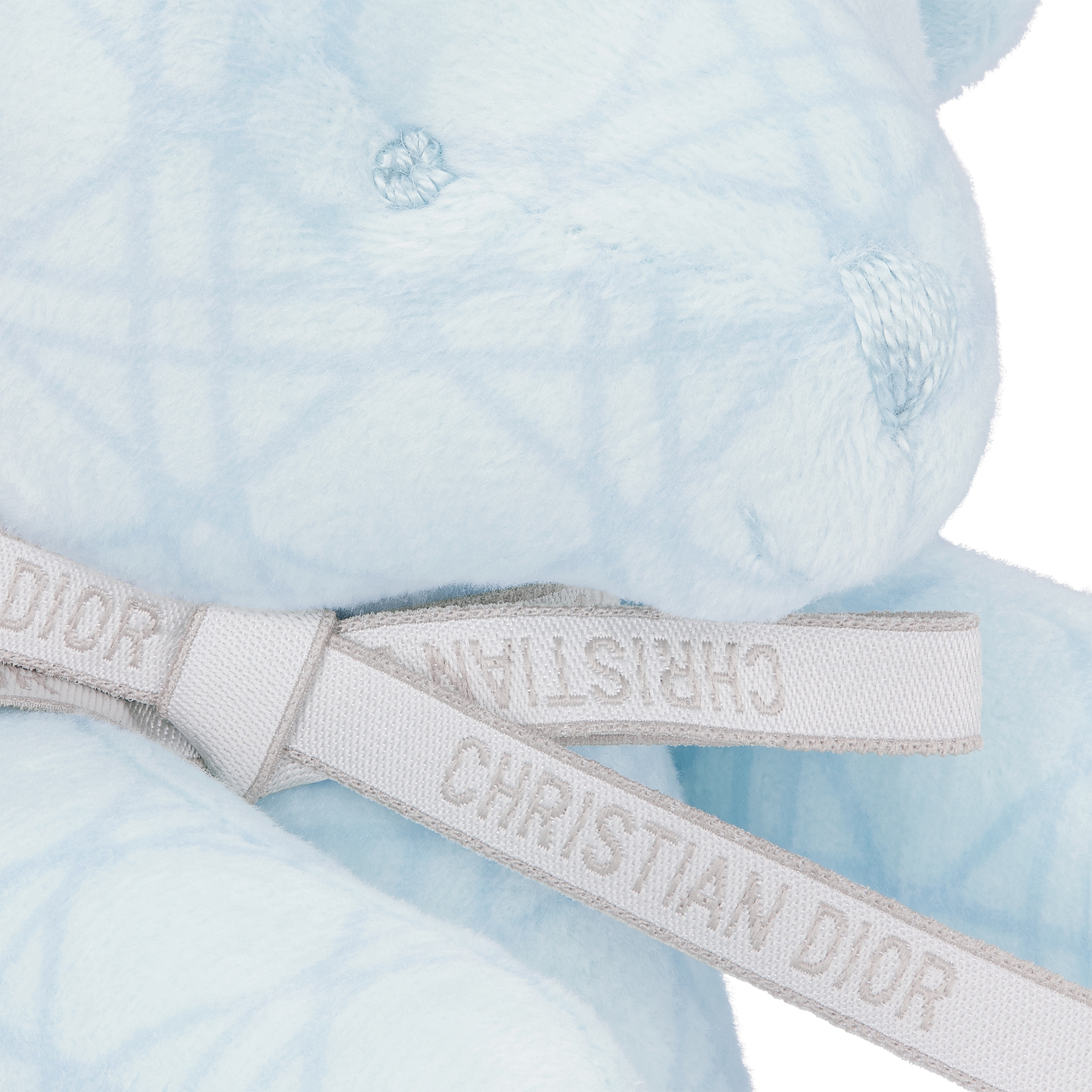 Teddy Bear Light Blue Cannage Velvet E09