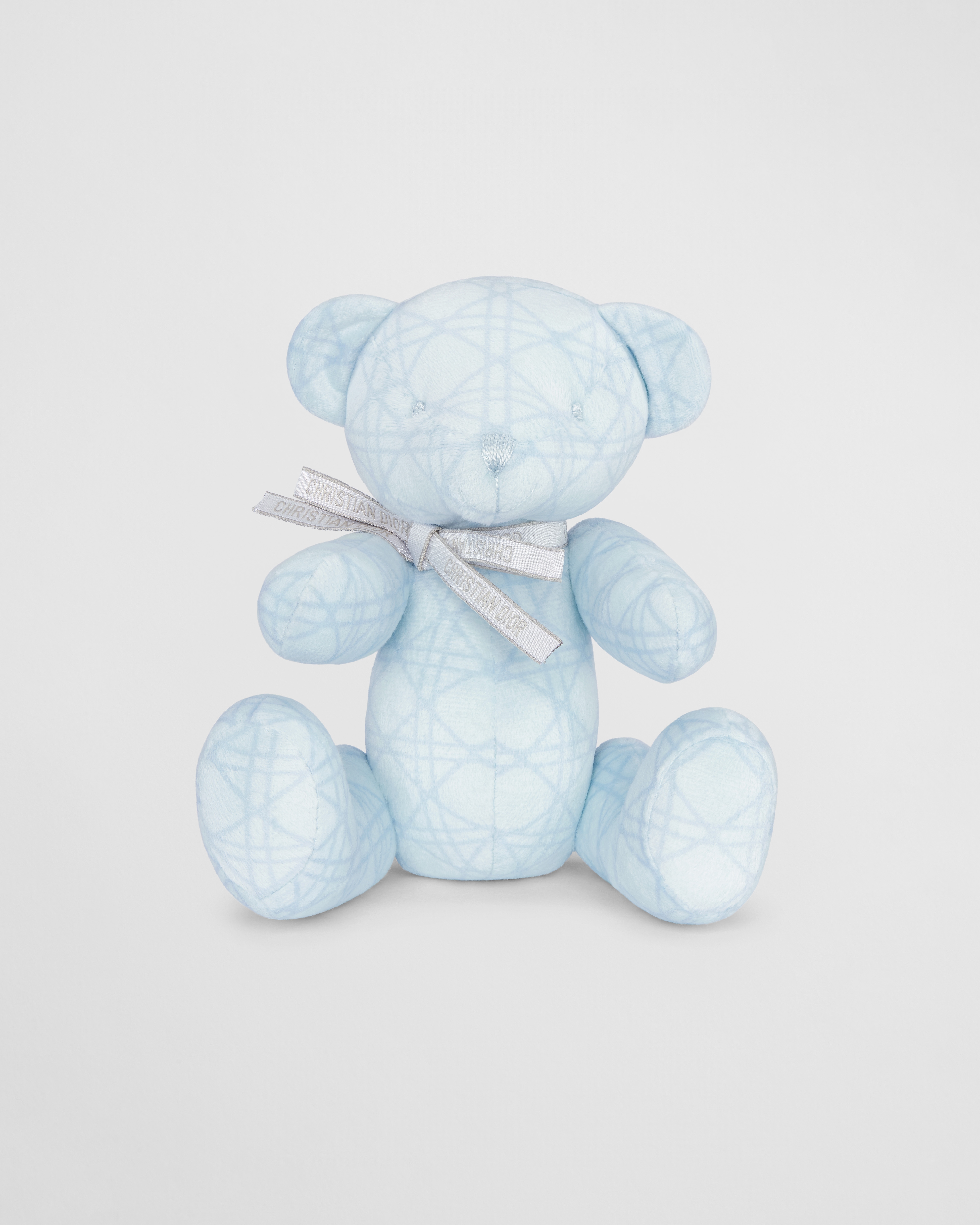 Teddy Bear Light Blue Cannage Velvet E01
