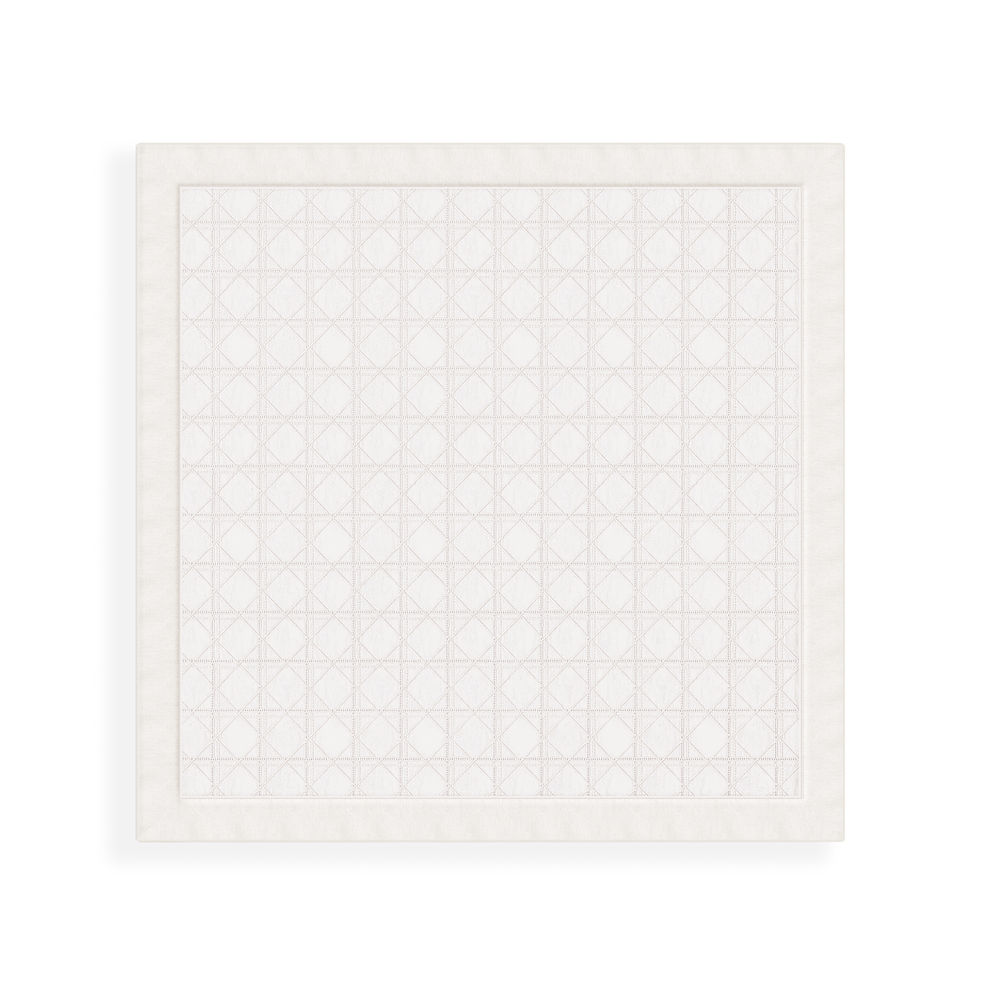 Couverture bébé Maille et voile de coton Cannage ivoire E08