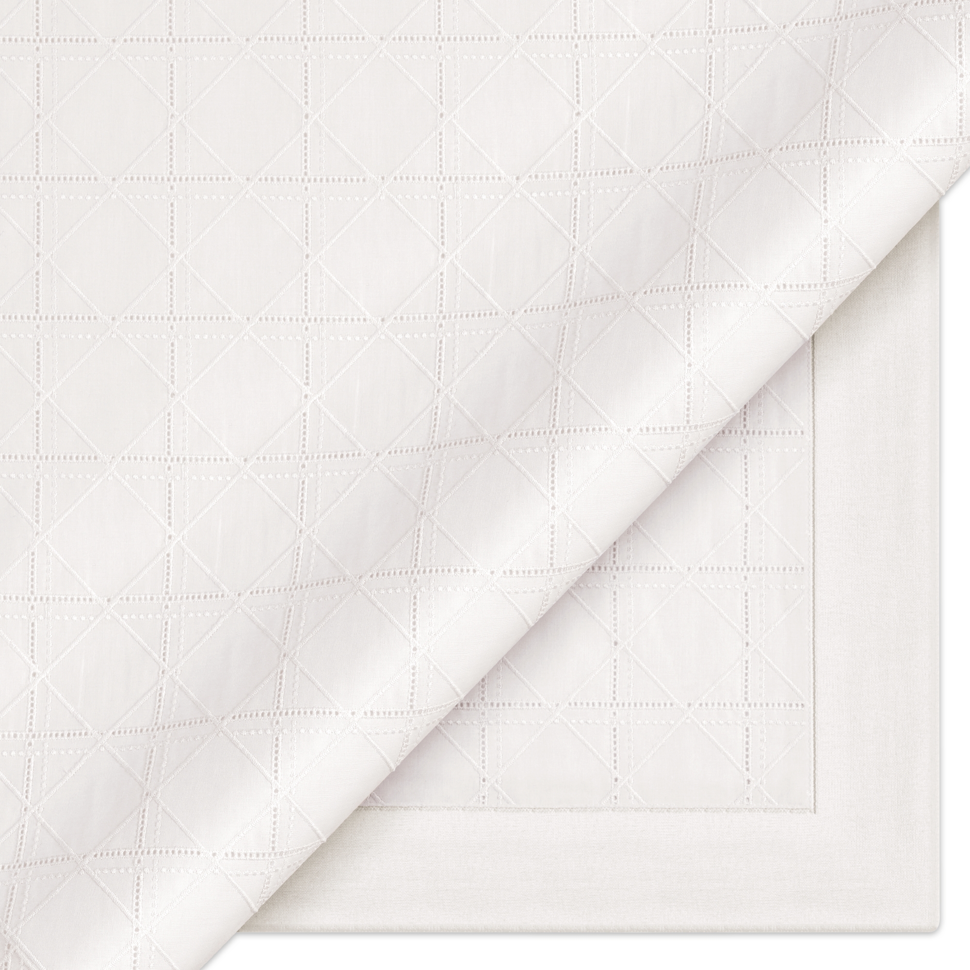 Couverture bébé Maille et voile de coton Cannage ivoire E09