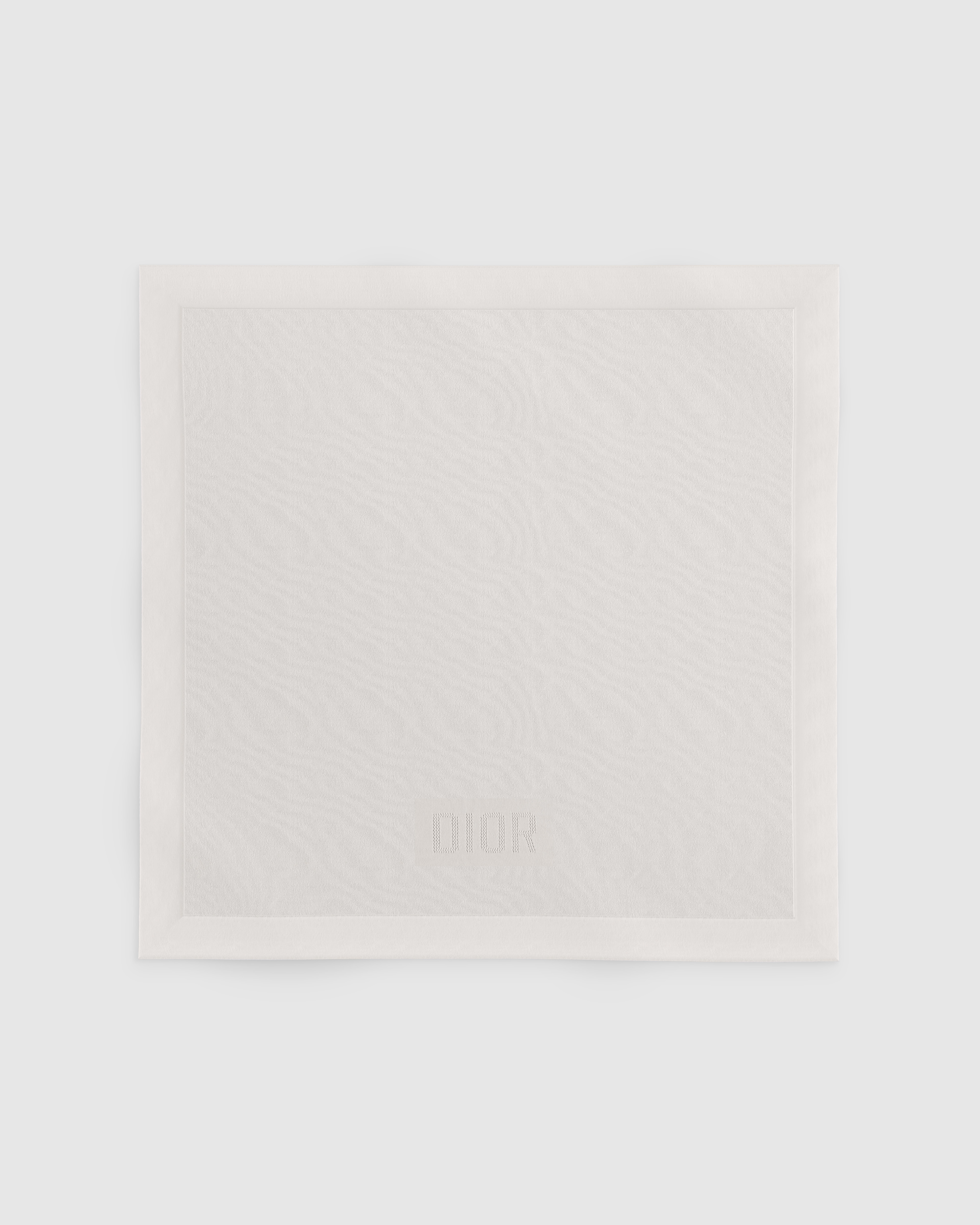 Baby Blanket Ivory Cotton Knit and Cannage Cotton Voile E01