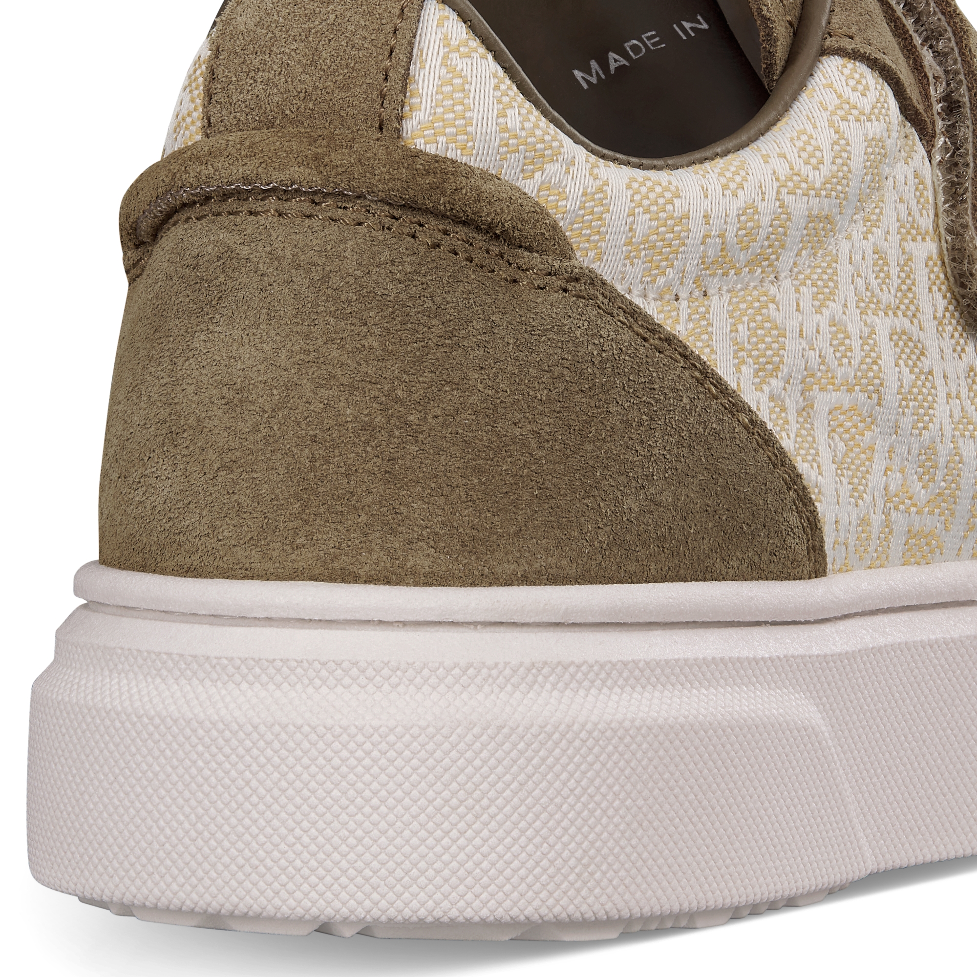 Little Kids' B33 Spin Low-Top Sneaker Beige and White Dior Oblique Jacquard with Khaki Suede E09