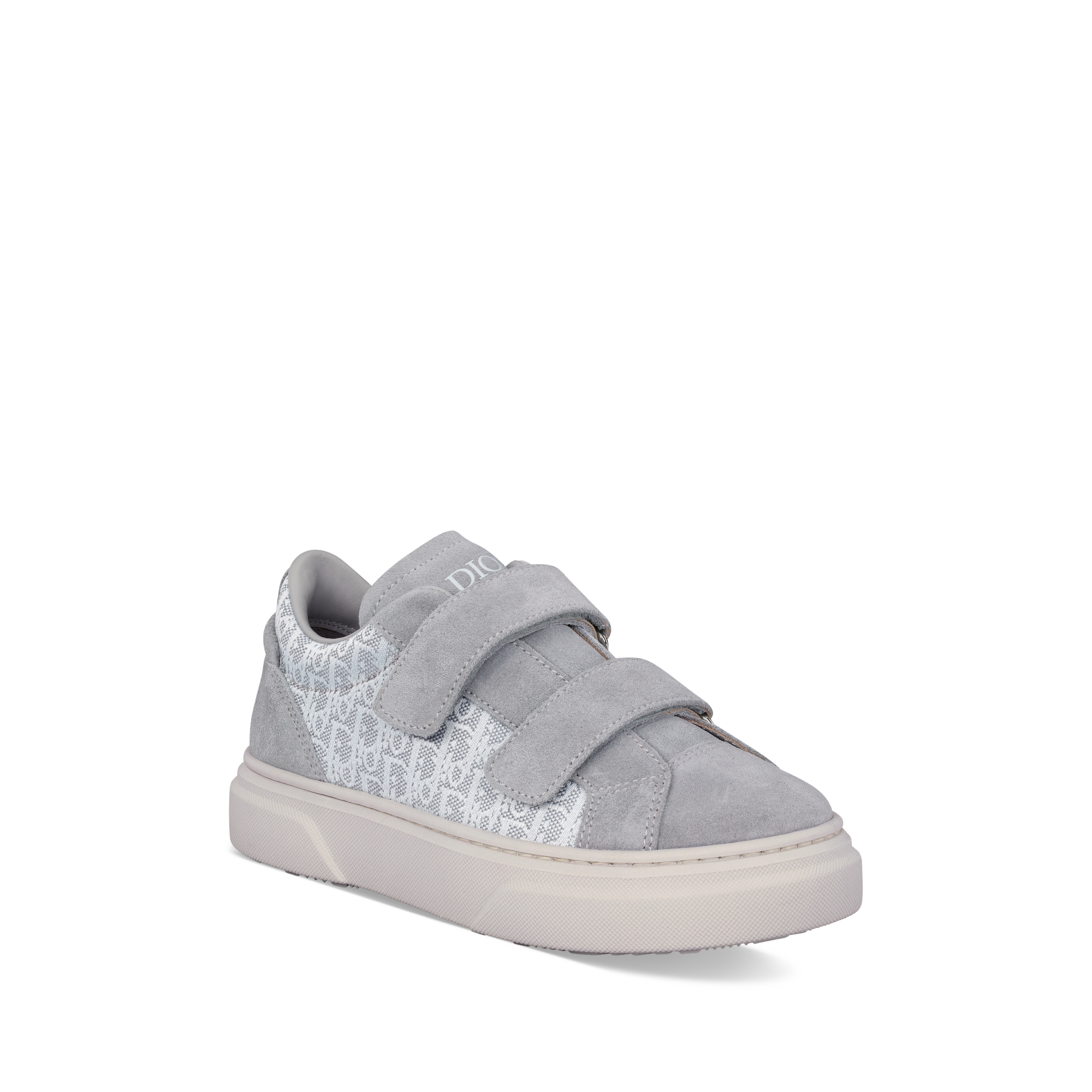 Little Kids' B33 Spin Low-Top Sneaker Gray Dior Oblique Jacquard and Gray Suede E03