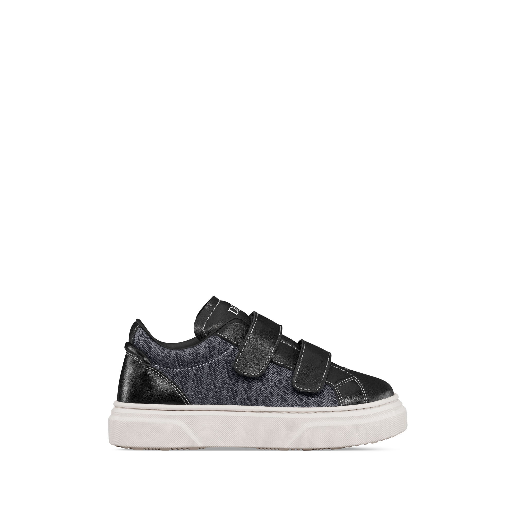 Little Kids' B33 Spin Low-Top Sneaker Black and Gray Dior Oblique Jacquard with Black Calfskin E02