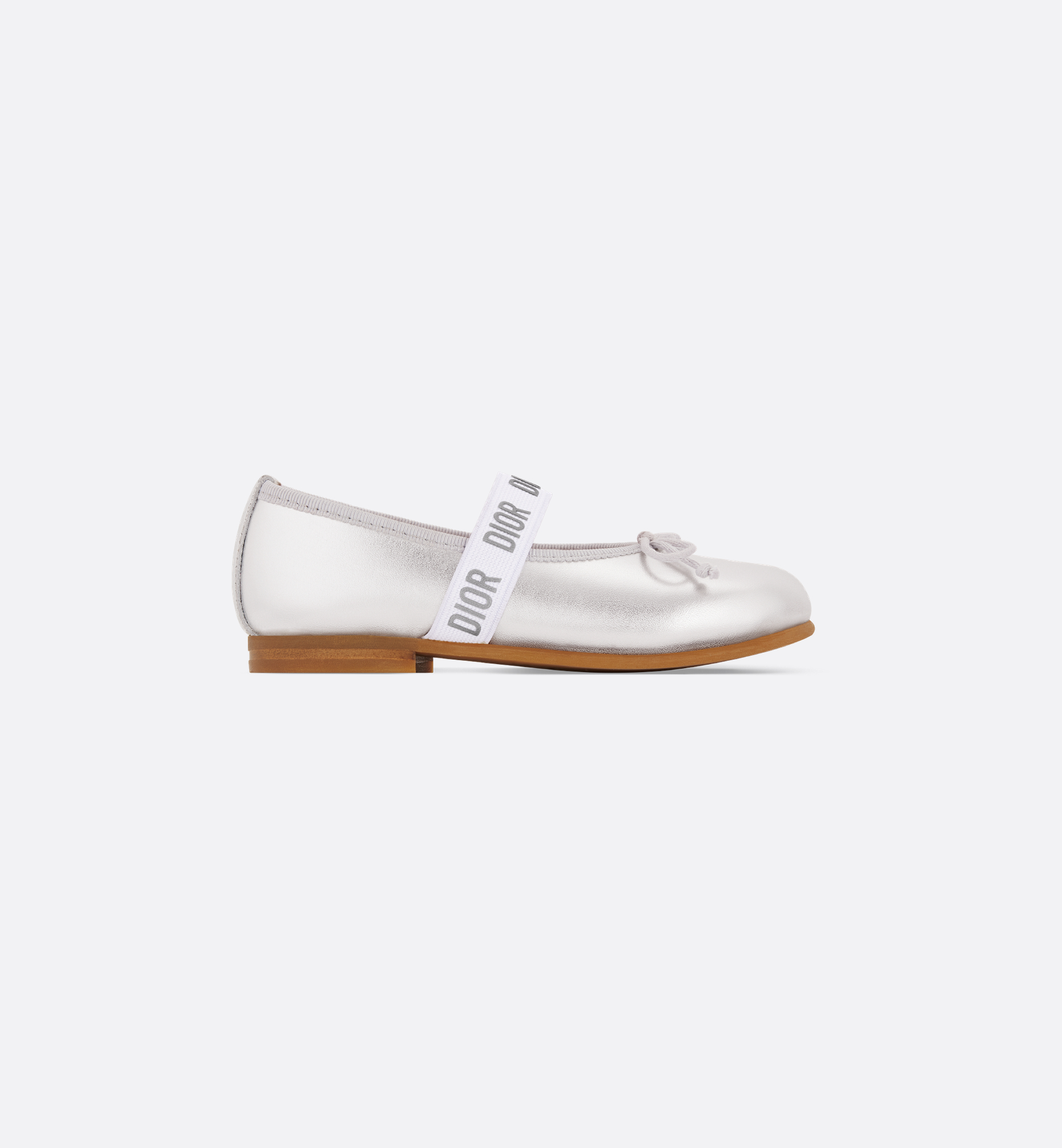 Baby Ballet Flat Metallic Silver-Tone Lambskin | DIOR Baby Ballet Flat Metallic Silver-Tone Lambskin | DIOR