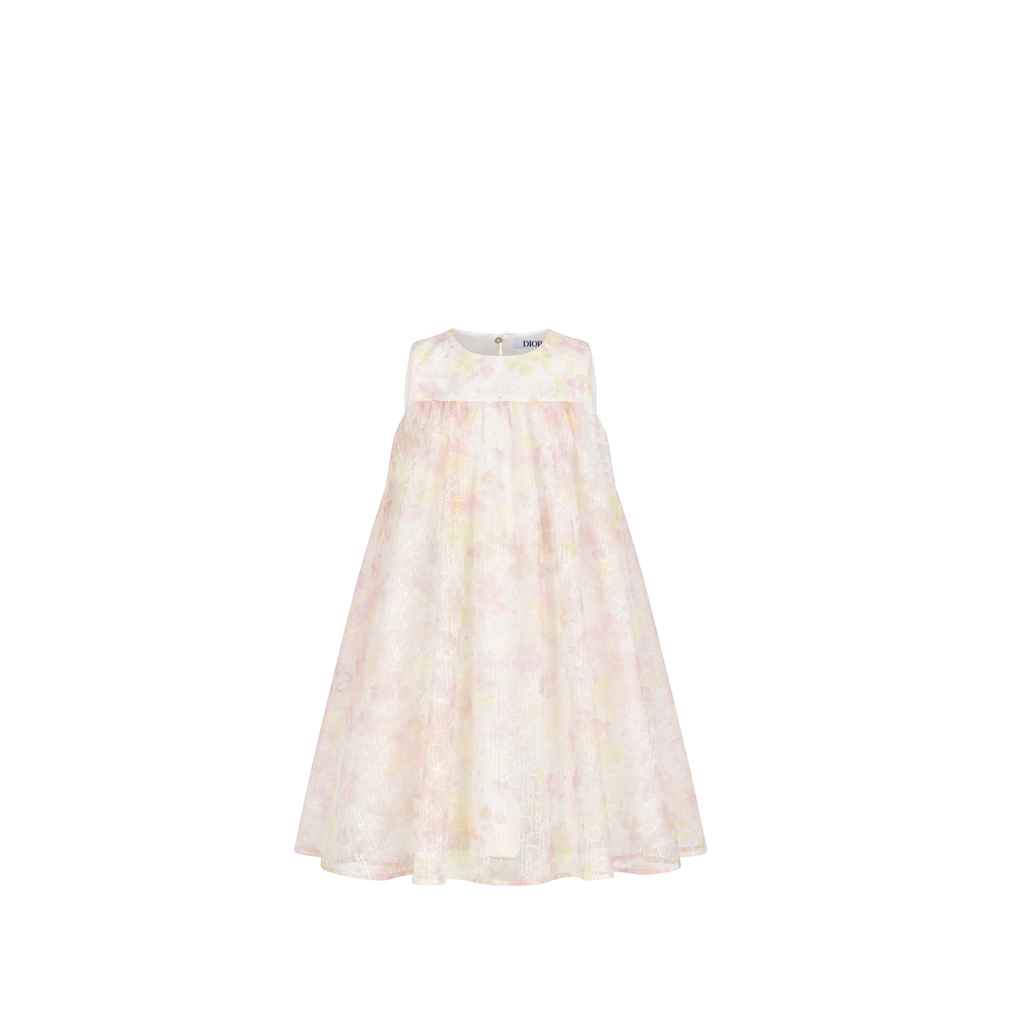 Diorkids ワンピース Kids' Flared Dress Ivory Tulle with Multicolor Clover Motif