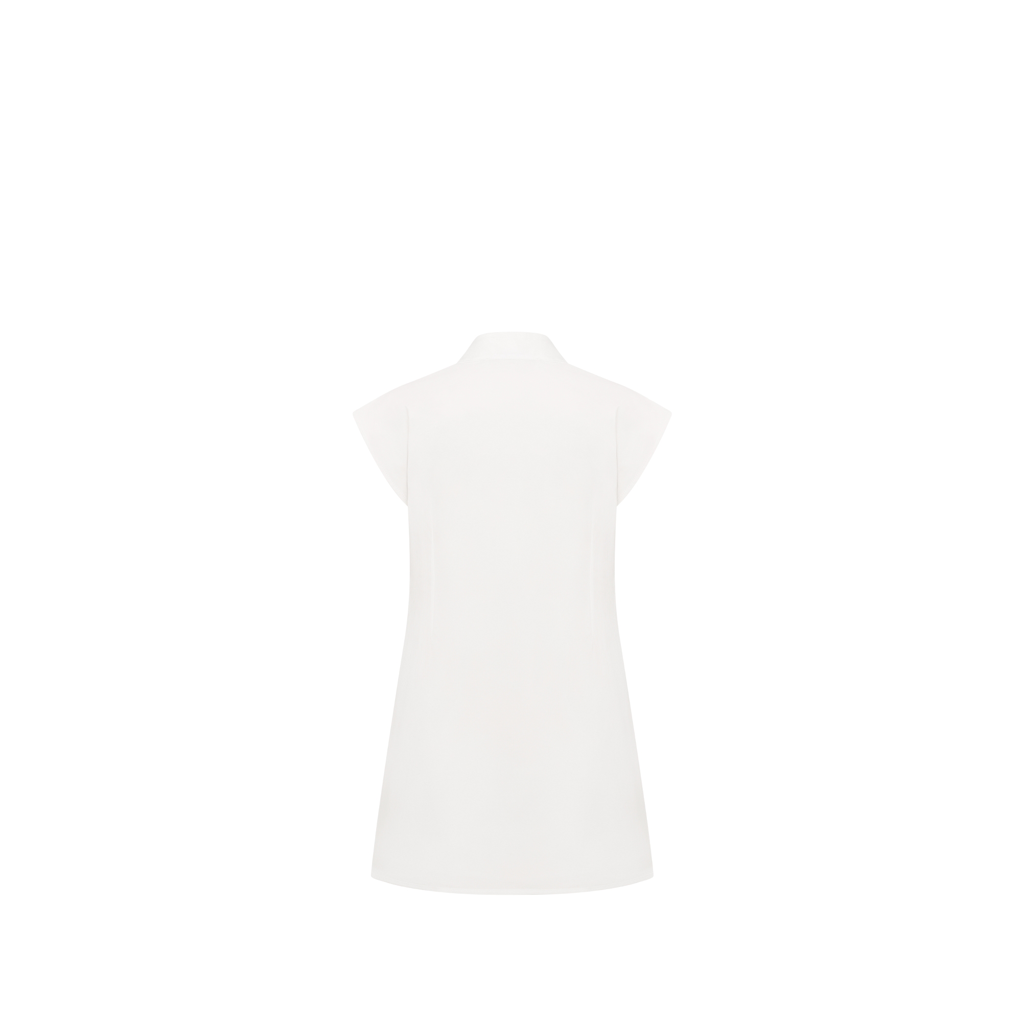 Kids' Straight Dress Ivory Cotton Poplin E08