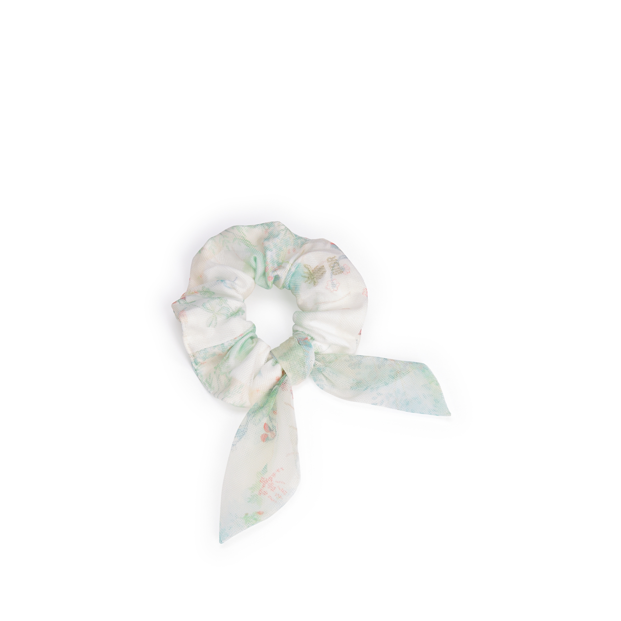 Kids' Scrunchies Tulle and Cotton Poplin with Multicolor Seasonal Motifs E11