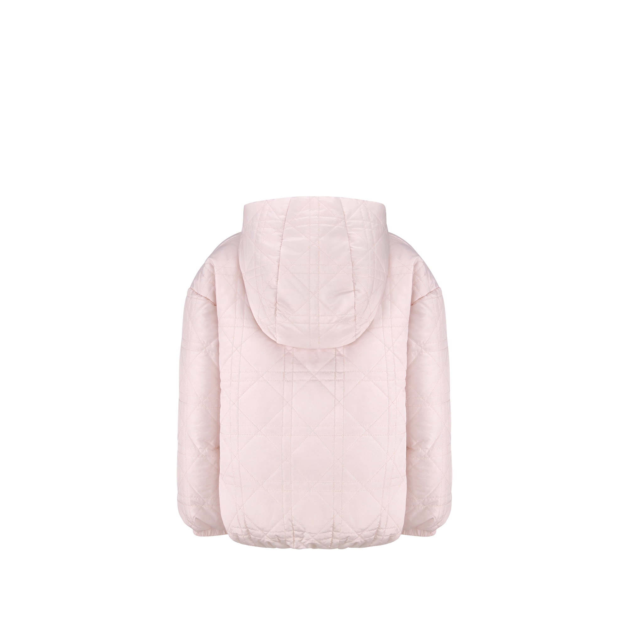 Kids' Hooded Down Jacket Pale Pink Cannage Technical Fabric E08