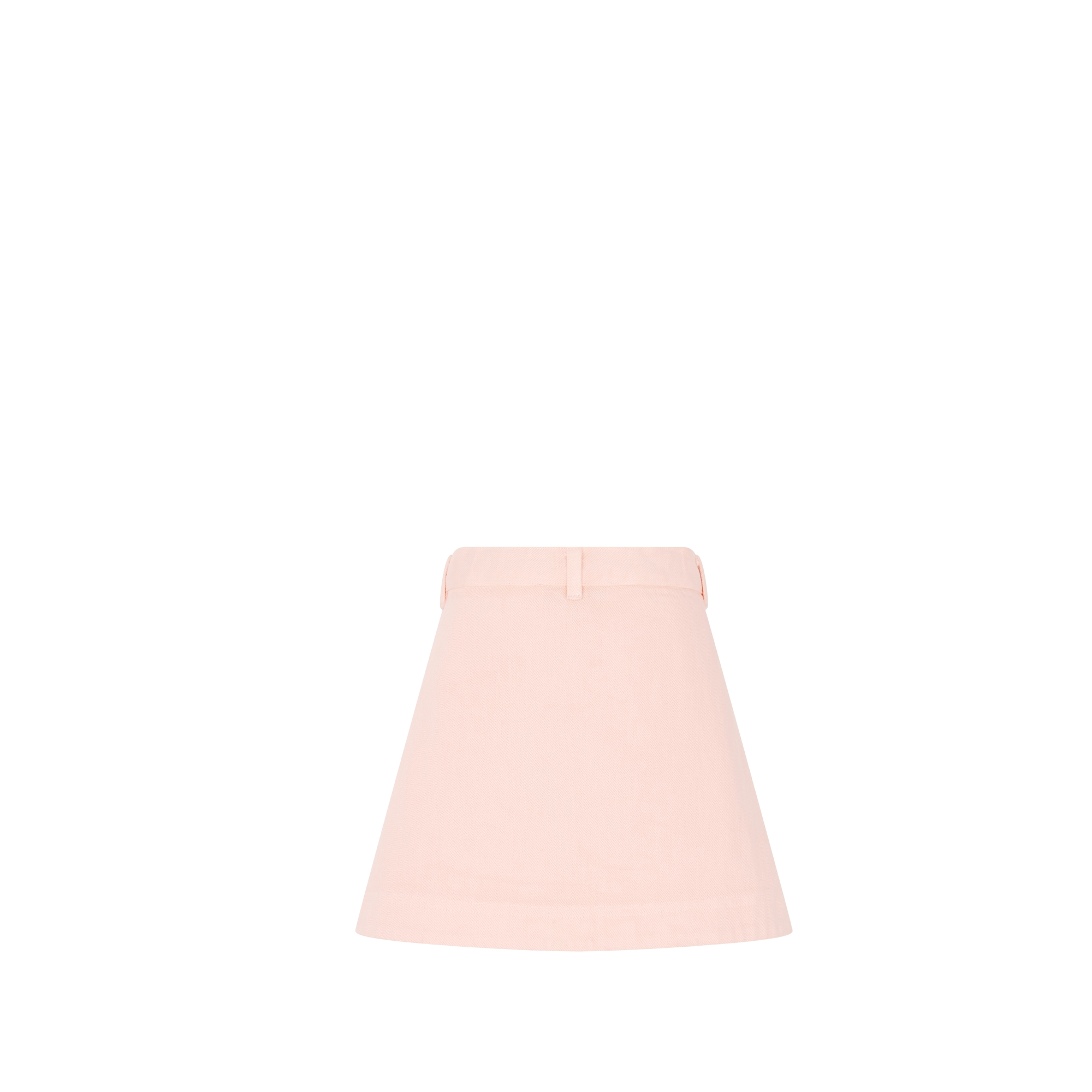 Kids' A-Line Skirt Pale Pink Stonewashed Cotton Gabardine E08