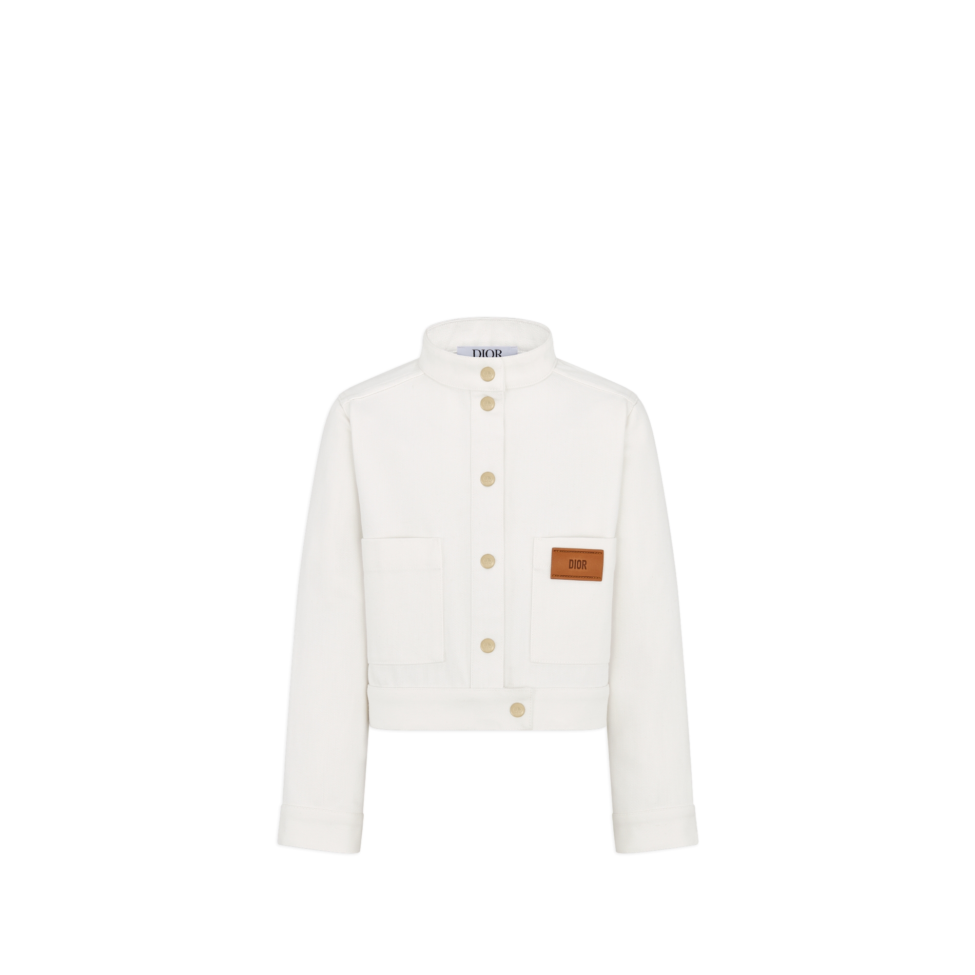 Dior キッズ　ジャケット　4歳　100 Kids' Jacket Blue Cotton Denim Embroidered with Ivory