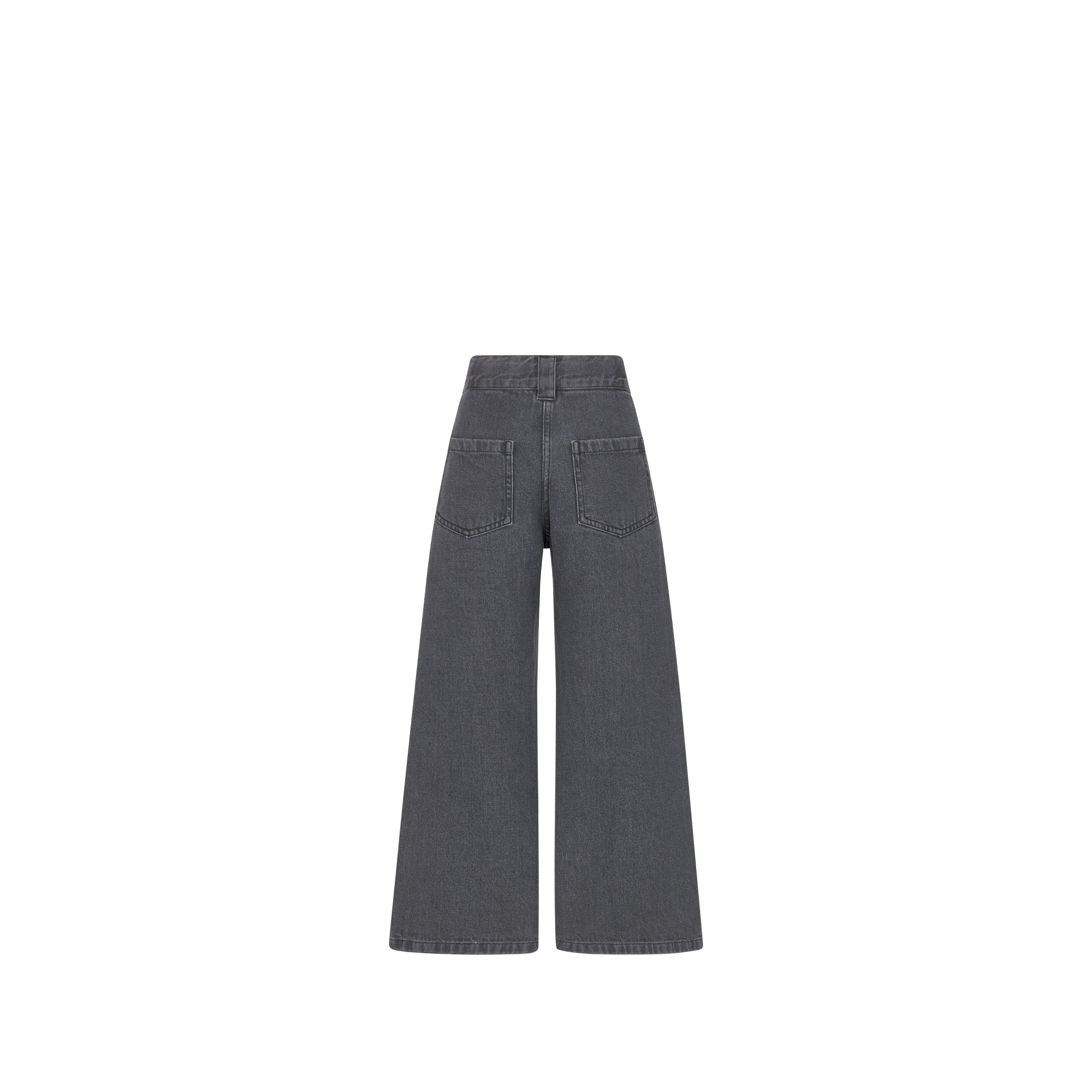 Pantalón de pernera ancha Dior Kids Denim de algodón gris lavado a la piedra E08