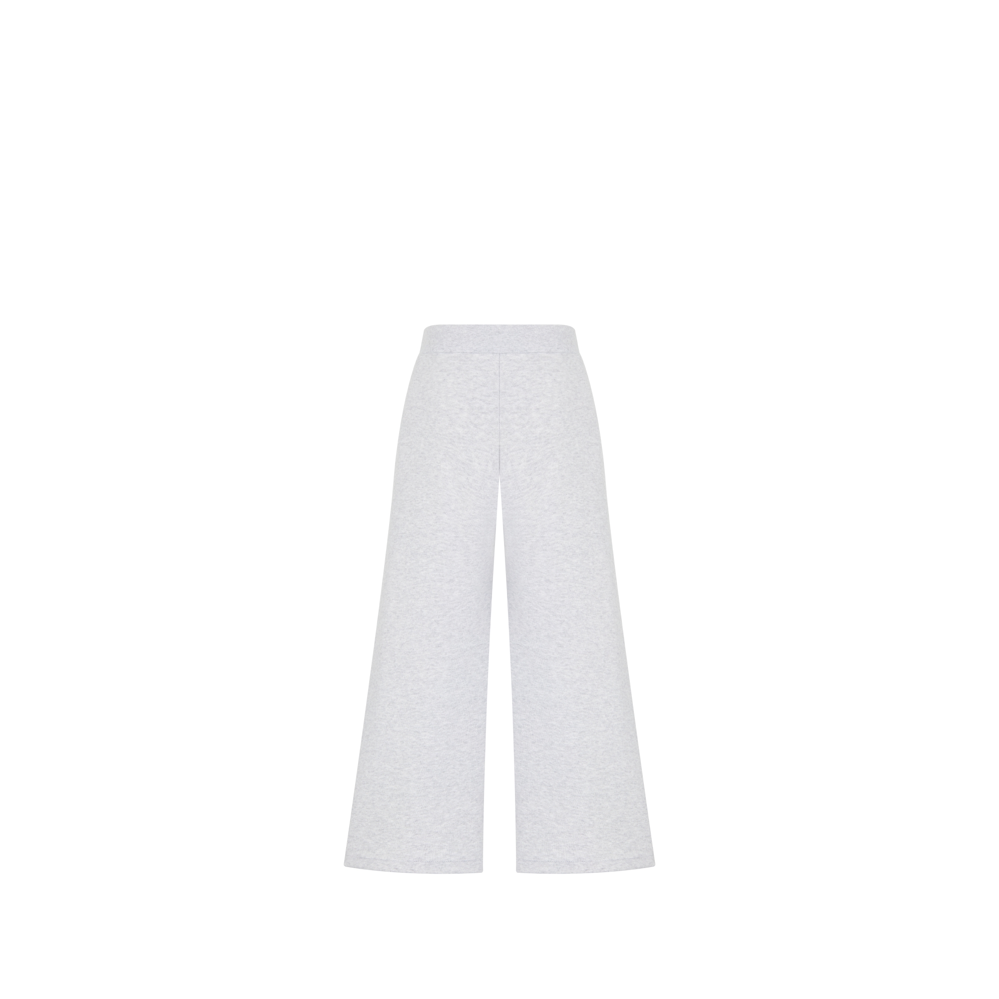 Kids' Loose-Fitting Track Pants Heathered Gray Cotton Fleece E08