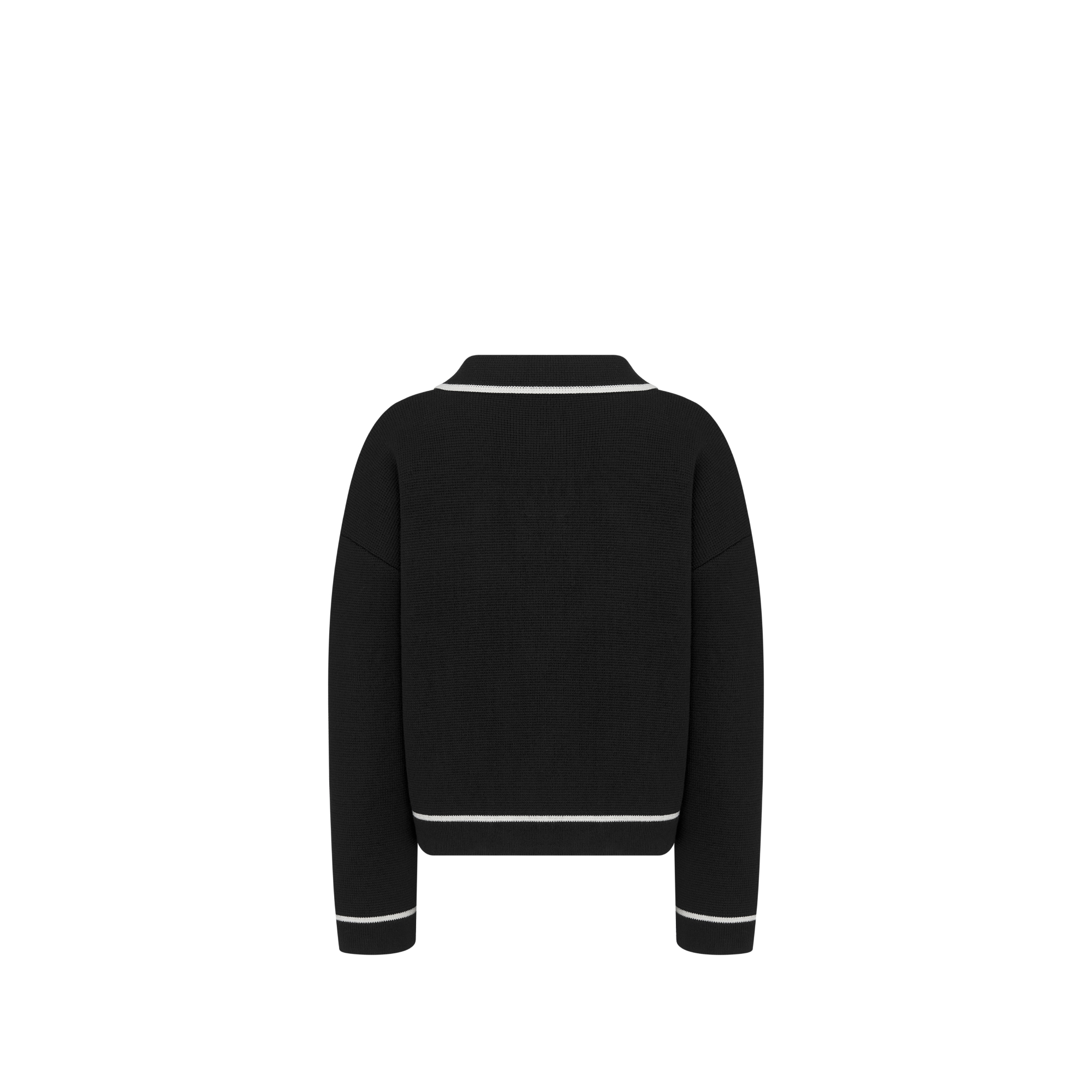 Kids' Jacket Black Cotton and Cashmere Punto Milano Knit E08
