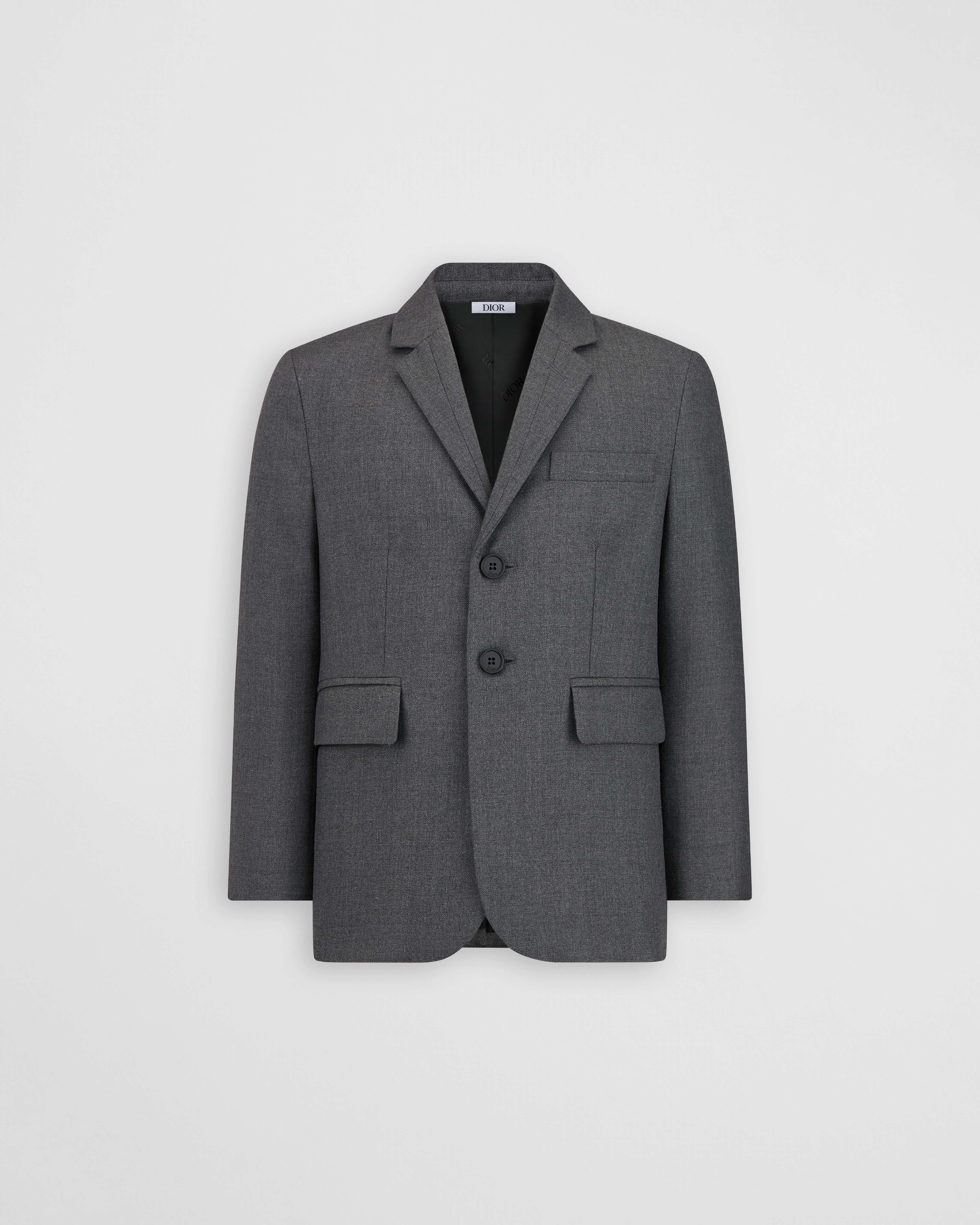 Kids' Suit Jacket Anthracite Gray Wool E01