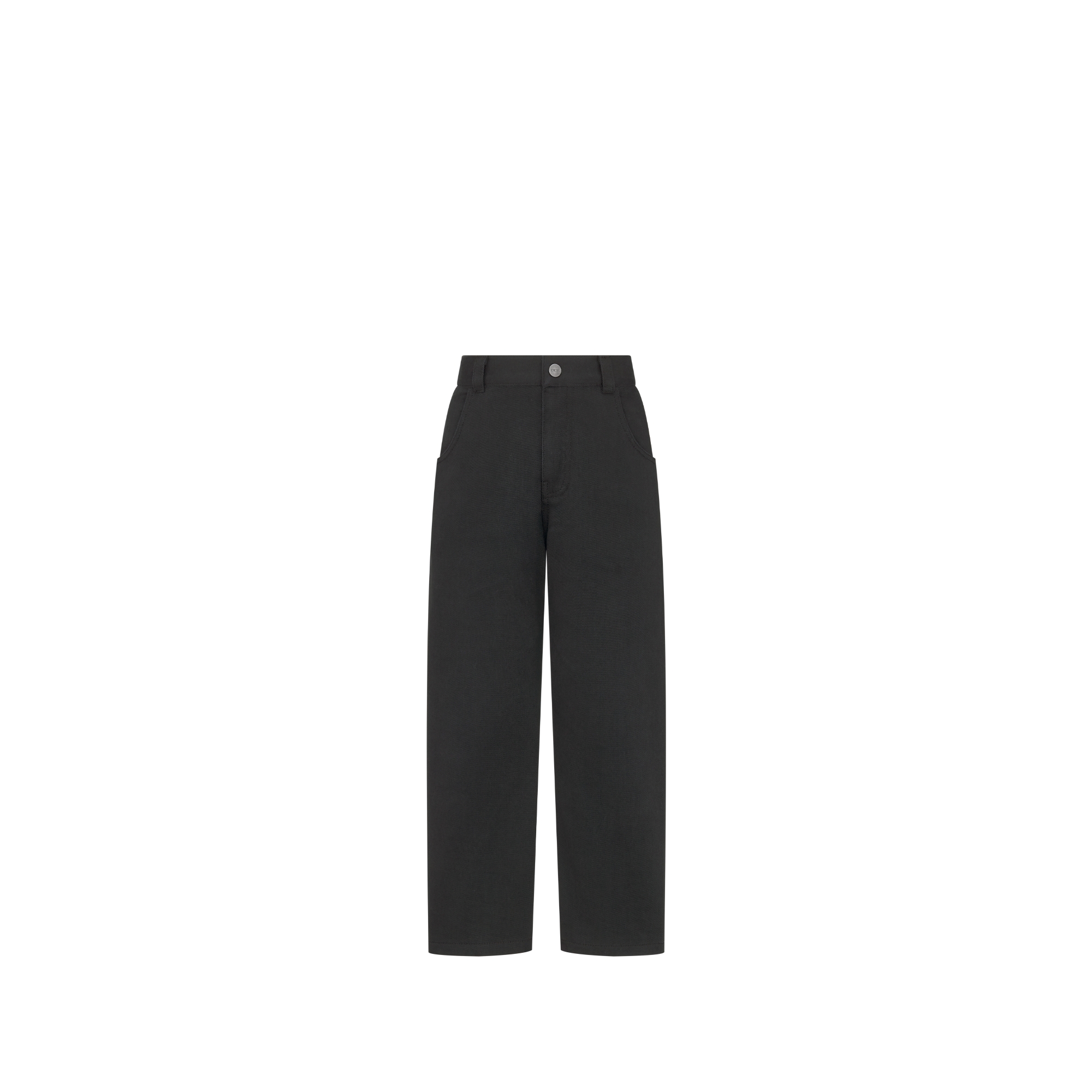 Kids' Pants Black Cotton Gabardine E01