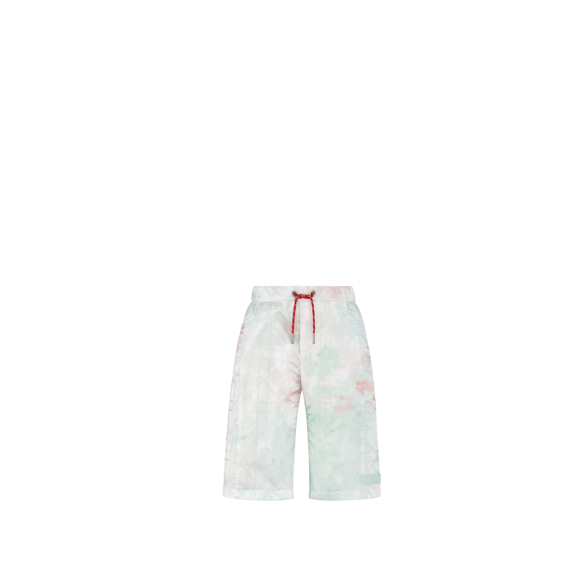 Kids' Bermuda Shorts Ivory Water-Repellent Cannage Technical Jacquard with Multicolor Camouflage Effect E01