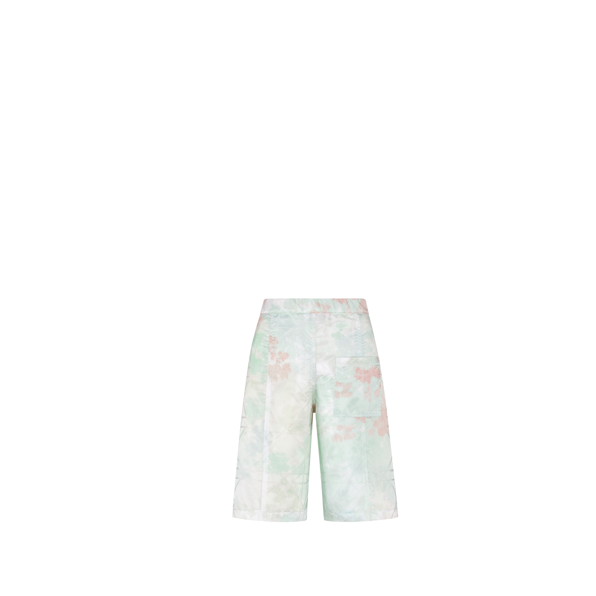 Kids' Bermuda Shorts Ivory Water-Repellent Cannage Technical Jacquard with Multicolor Camouflage Effect E08