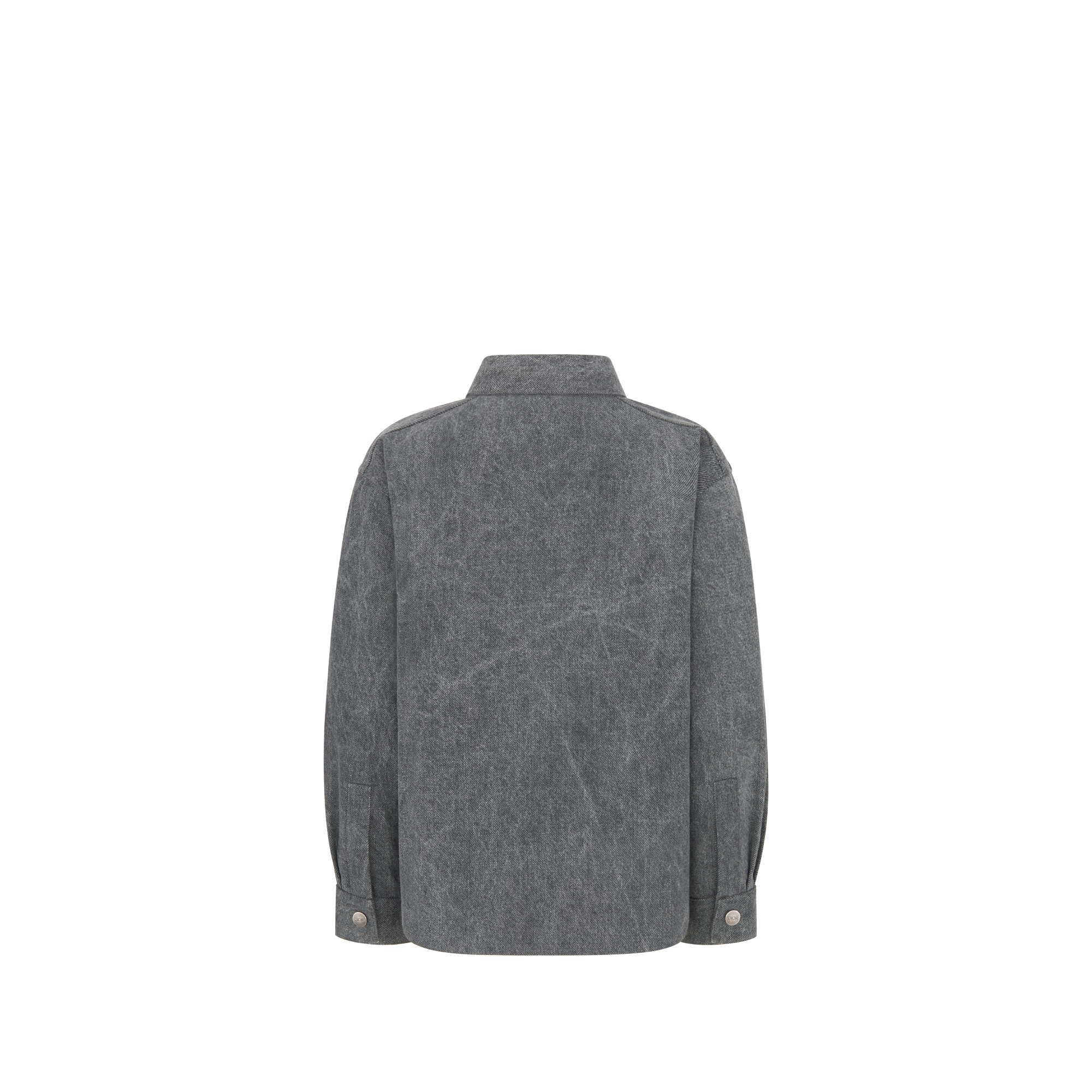Kids' Overshirt Gray Stonewashed Cotton E08
