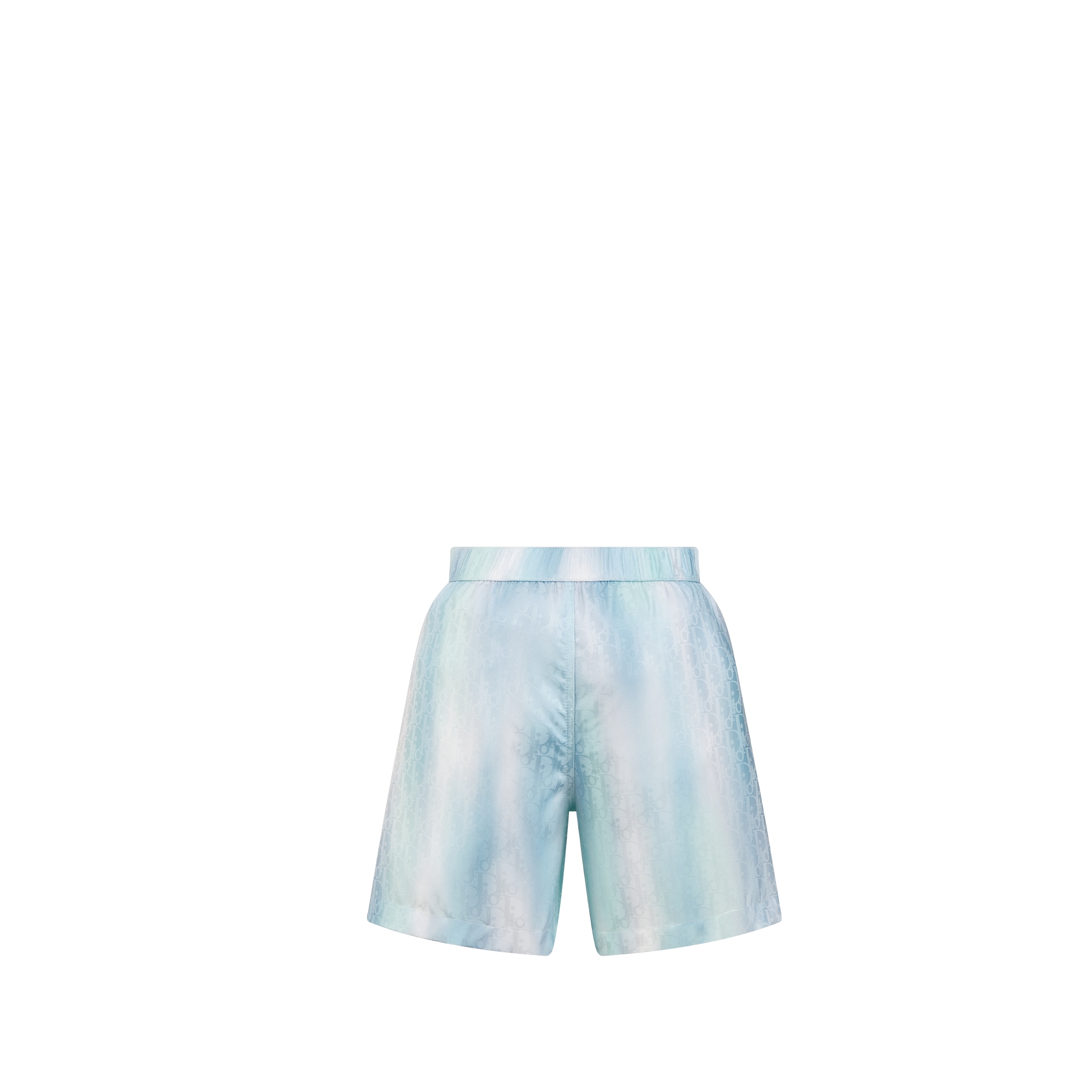 Short de bain enfant Tissu technique imprimé Dior Oblique dégradé turquoise E08