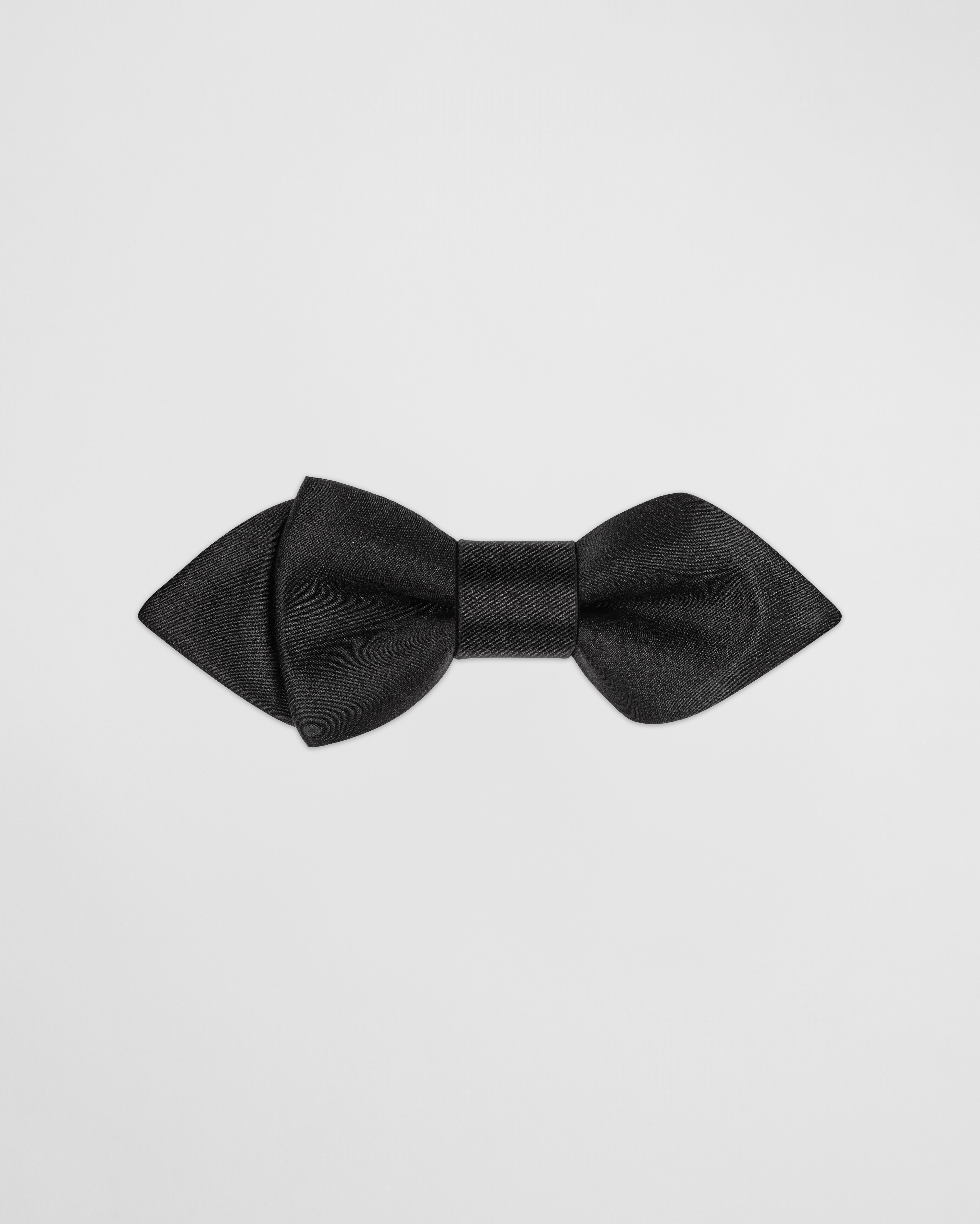 Kids' Bow Tie Black Silk Satin E01
