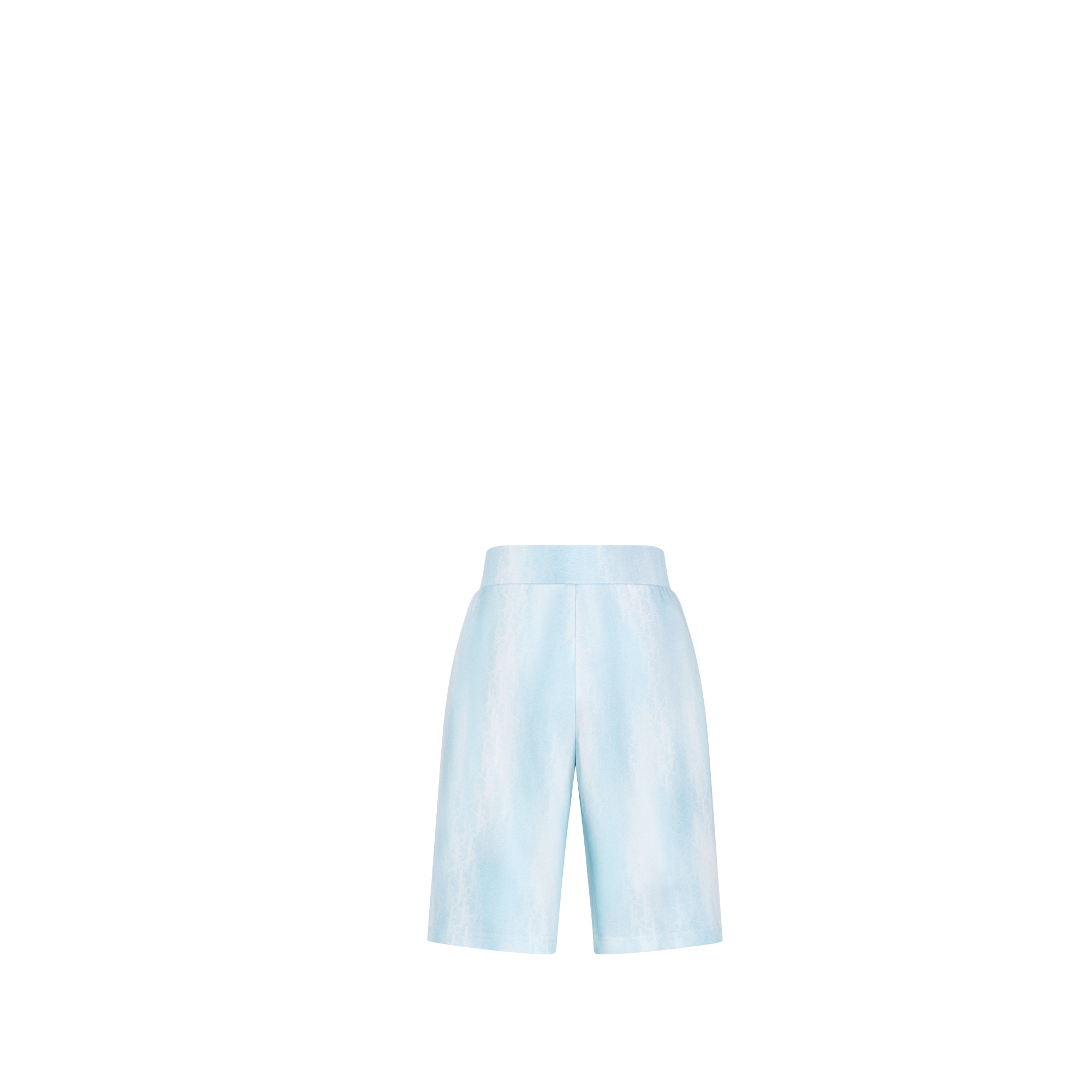 Pantalón corto Dior Kids Felpa de algodón con estampado Dior Oblique turquesa con degradado E08
