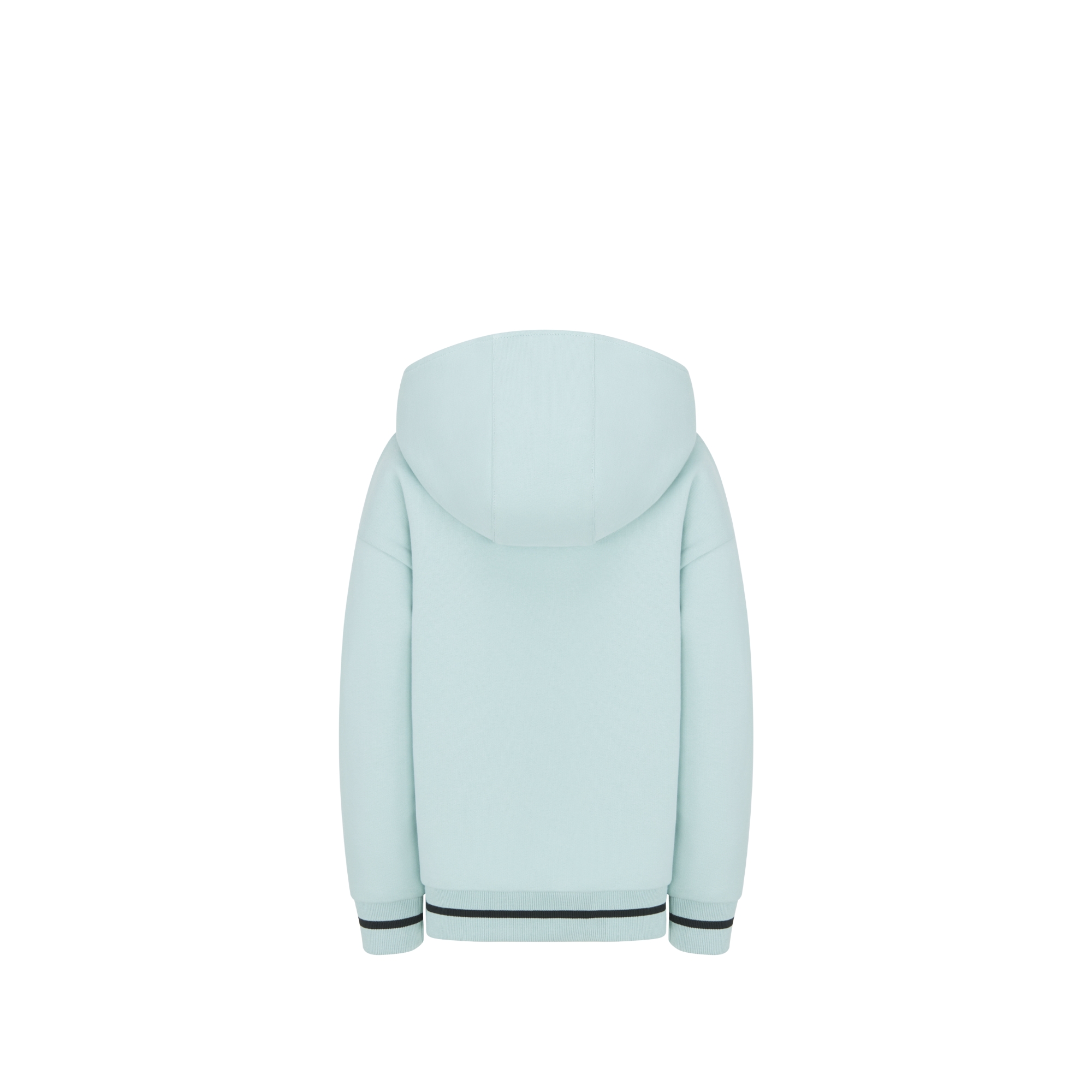 Kids' Hooded Sweatshirt Aqua Blue Cotton Fleece E08