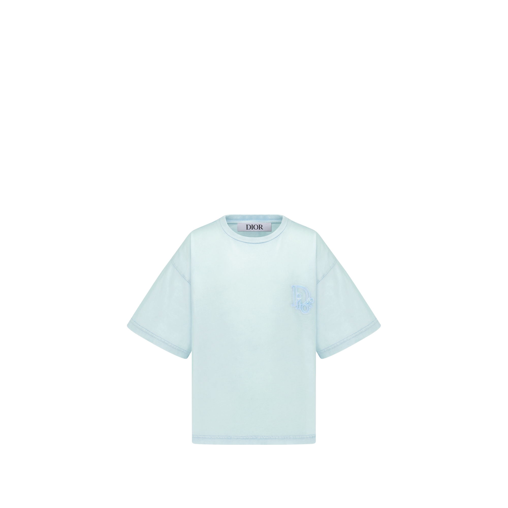 Kids' T-Shirt Stonewashed Blue Cotton Jersey | DIOR