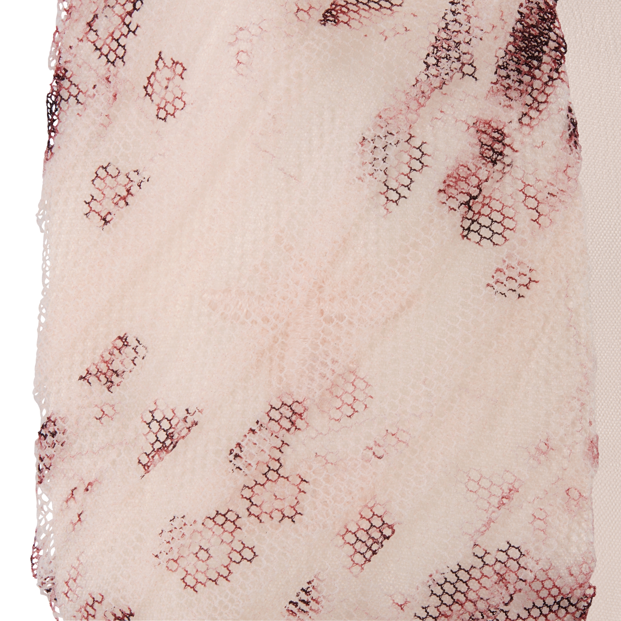 Stirnband für Babys Tüll in Pastellrosa mit Falten und saisonalem Blumenmotiv in Bordeaux E09