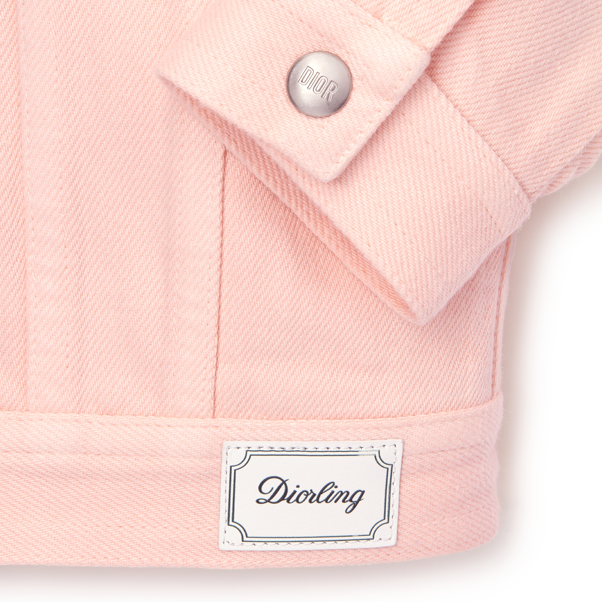 Baby Jacket Pale Pink Stonewashed Cotton Gabardine E09