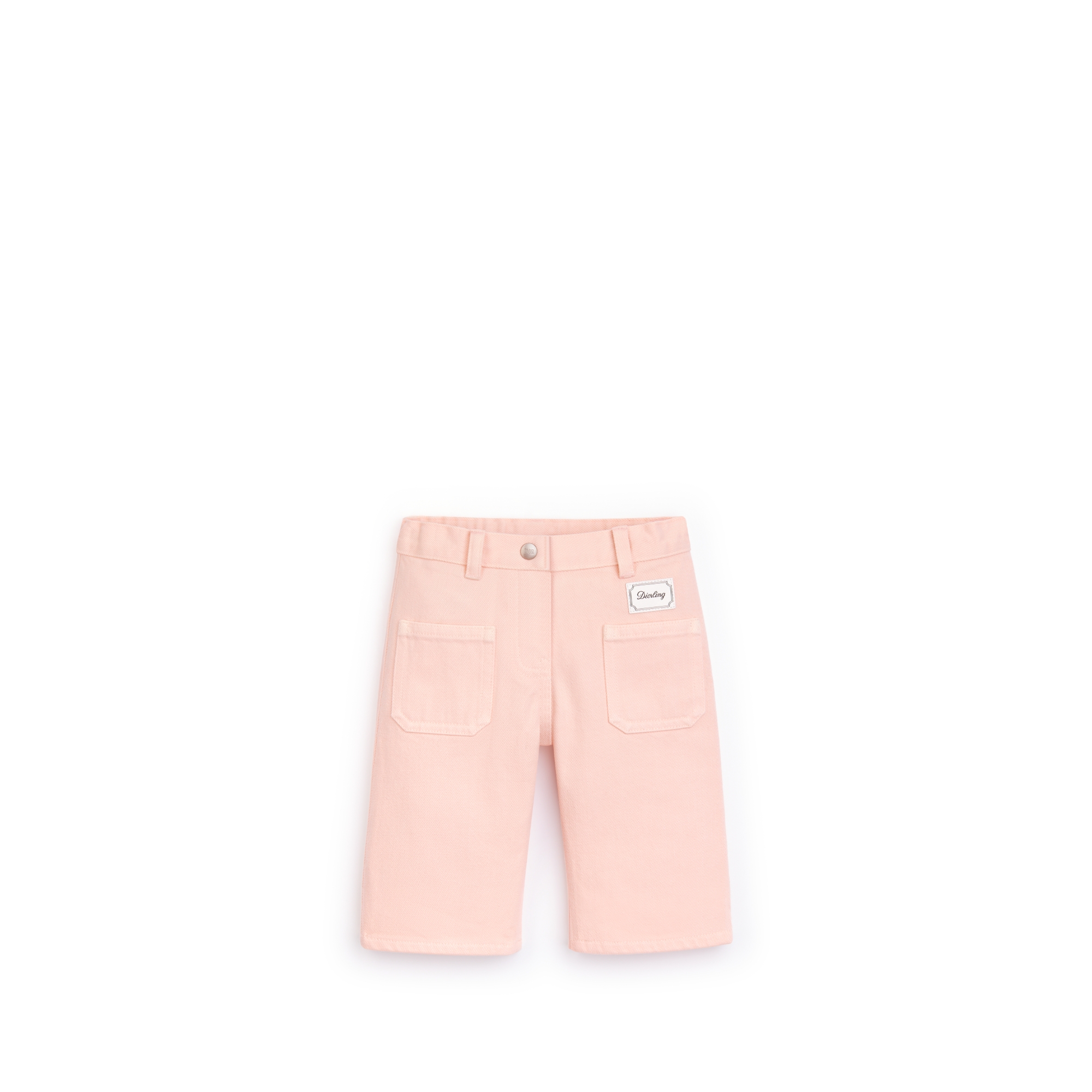 Baby Pants Pale Pink Stonewashed Cotton Gabardine E01