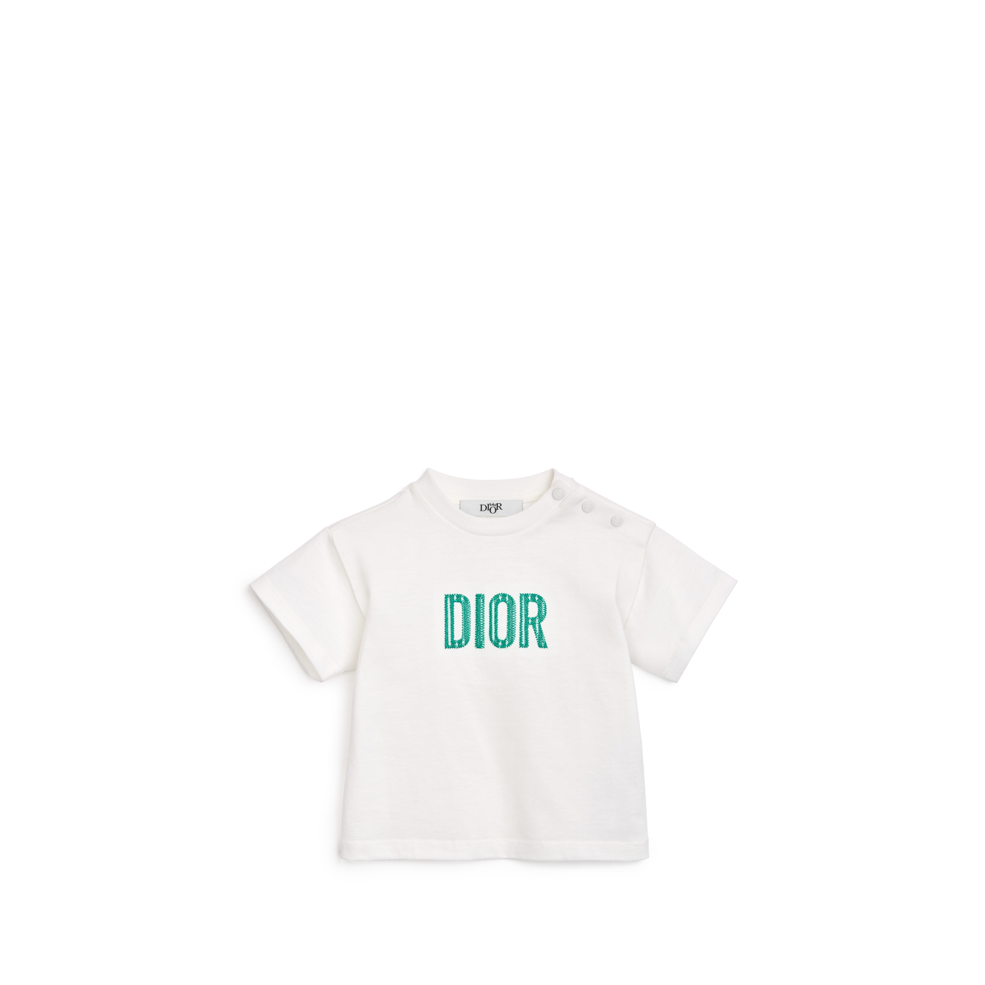 baby dior Tシャツ Baby T-Shirt Ivory Cotton Jersey | DIOR