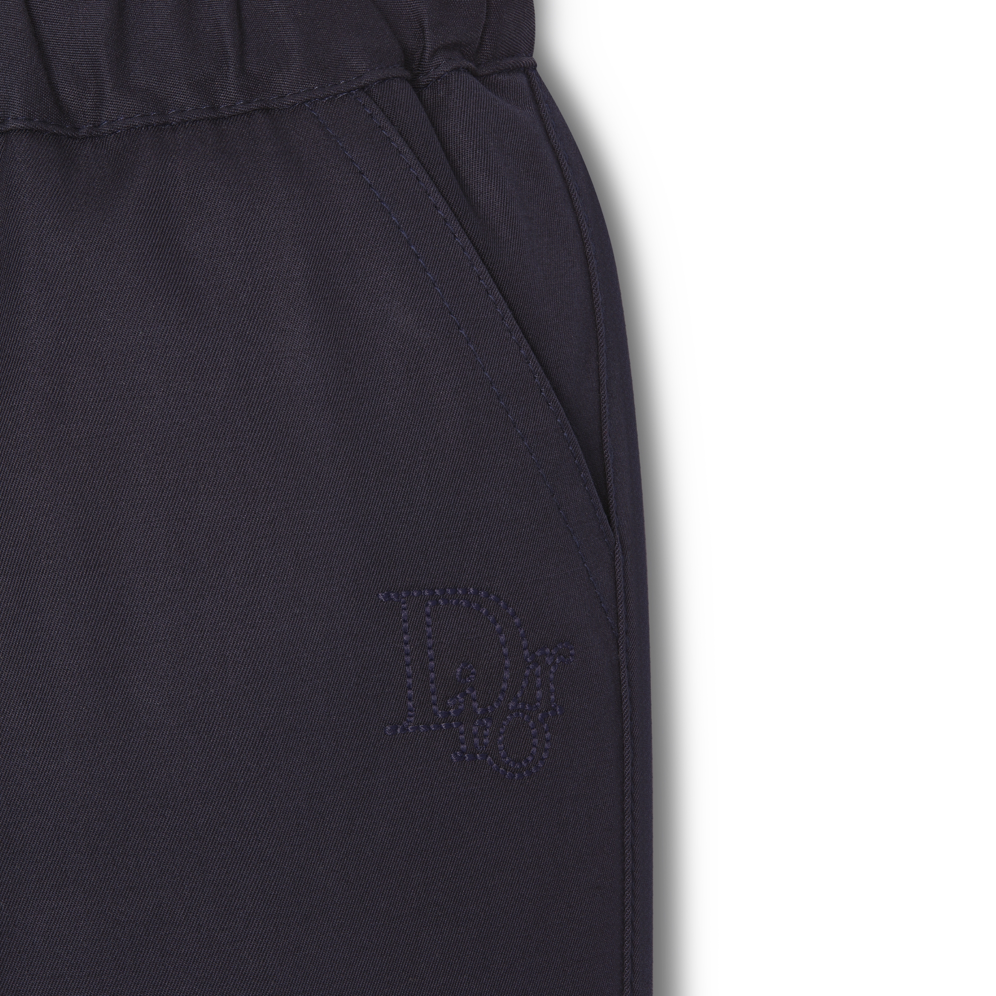 Broek voor baby’s Marineblauwe katoengabardine E09