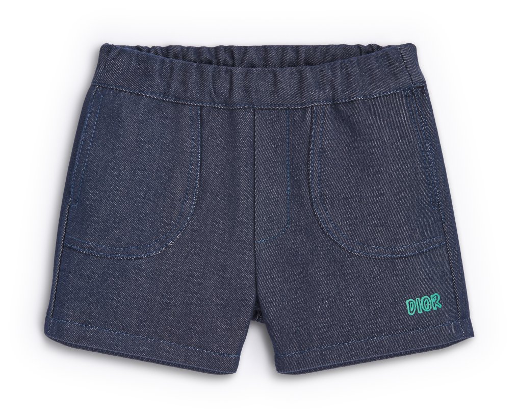 Baby Shorts Blue Cotton Denim | DIOR