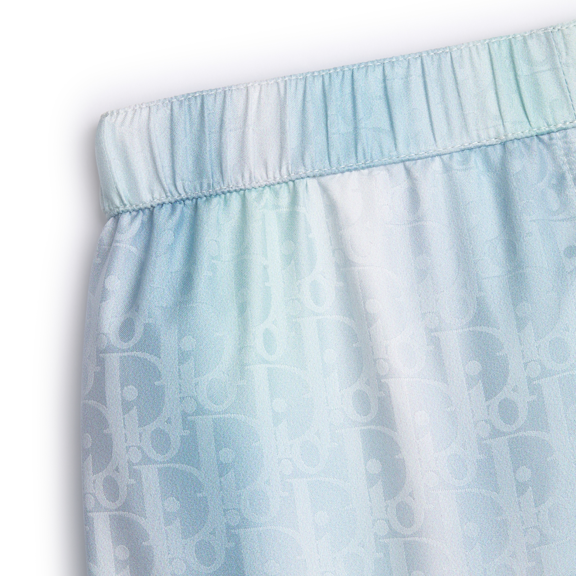 Zwembroek voor baby’s Turquoise technische stof met Dior Oblique-print in kleurverloop E09