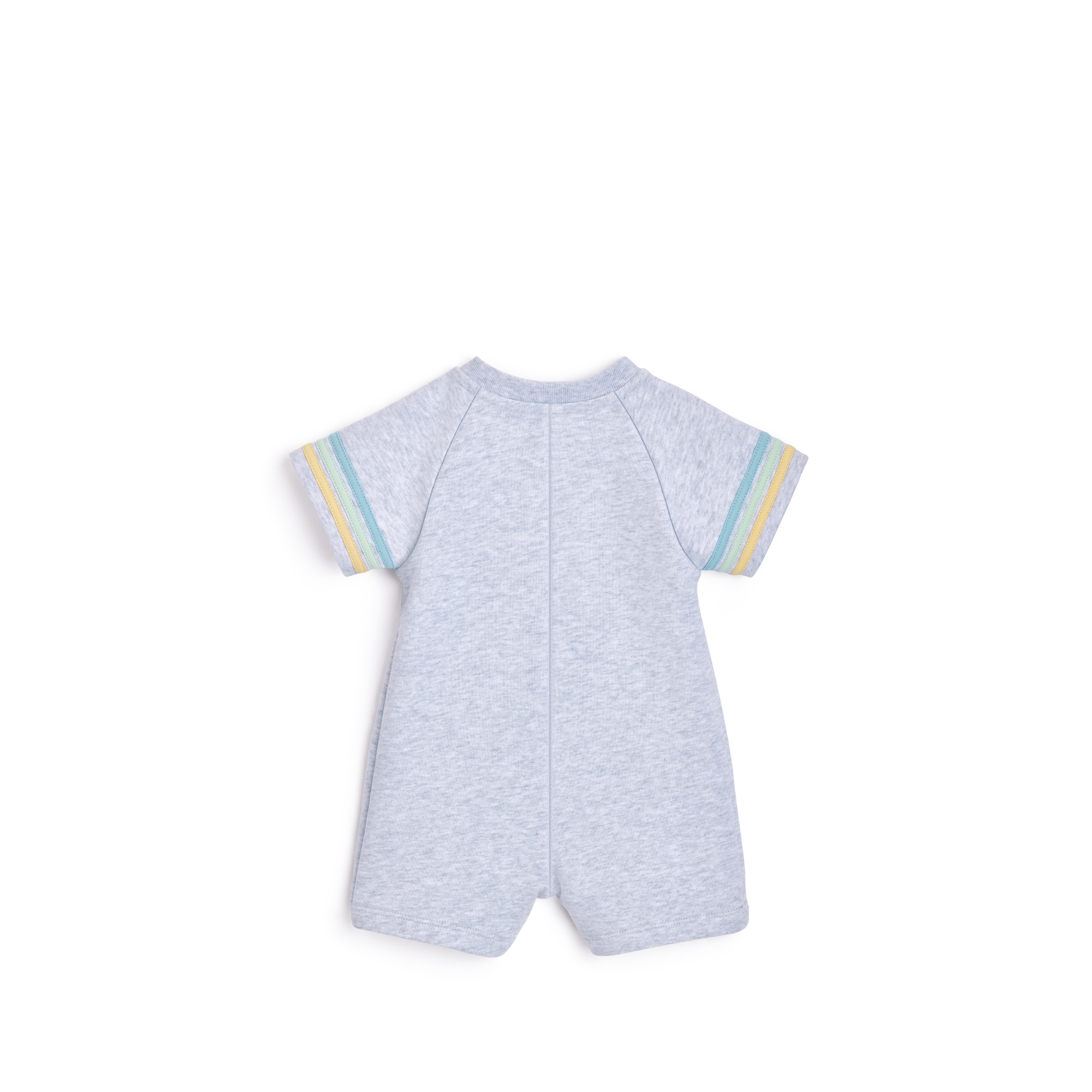 Baby Romper Heathered Gray Cotton Fleece E08