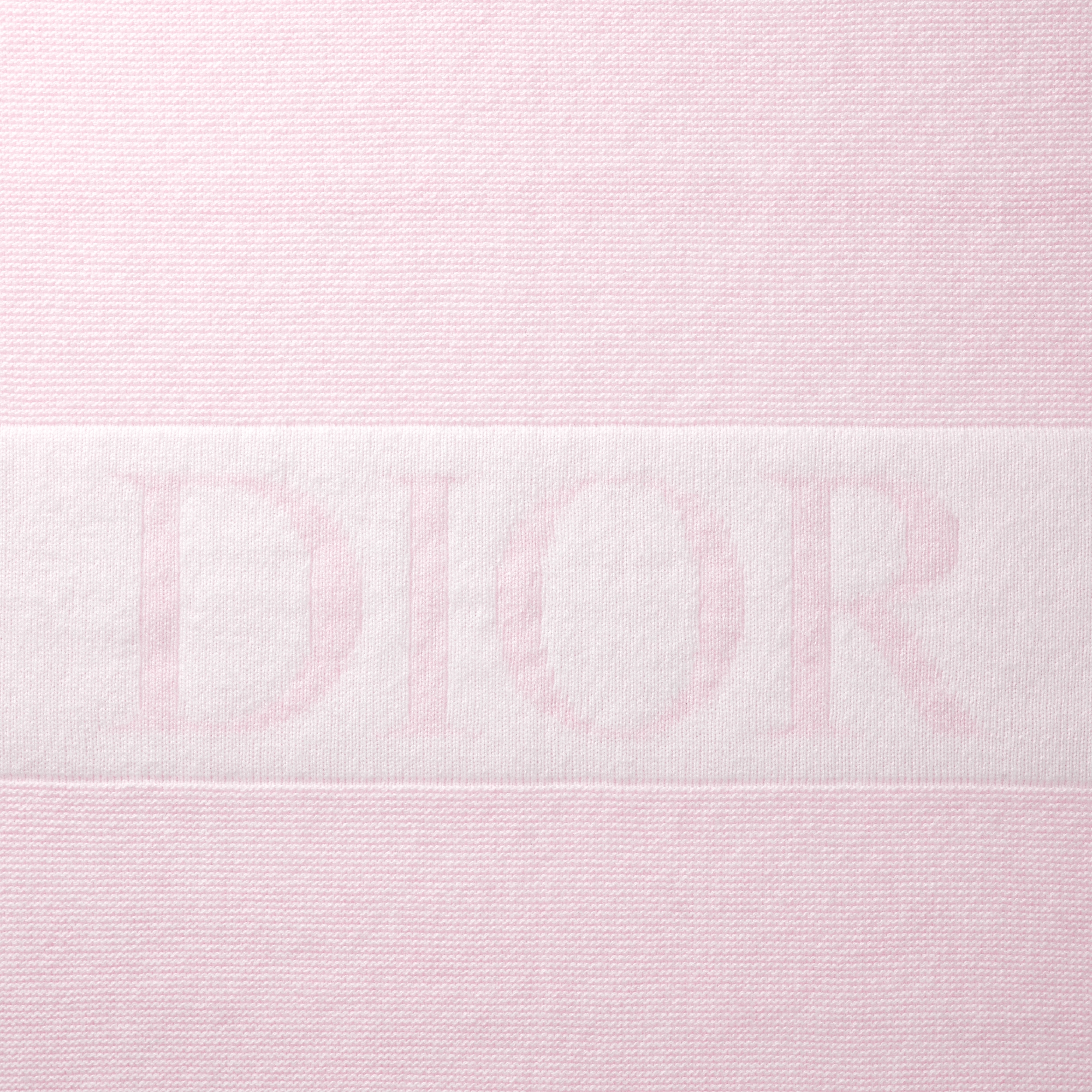 Baby Blanket Pale Pink Wool- and Cashmere-Blend Knit E09