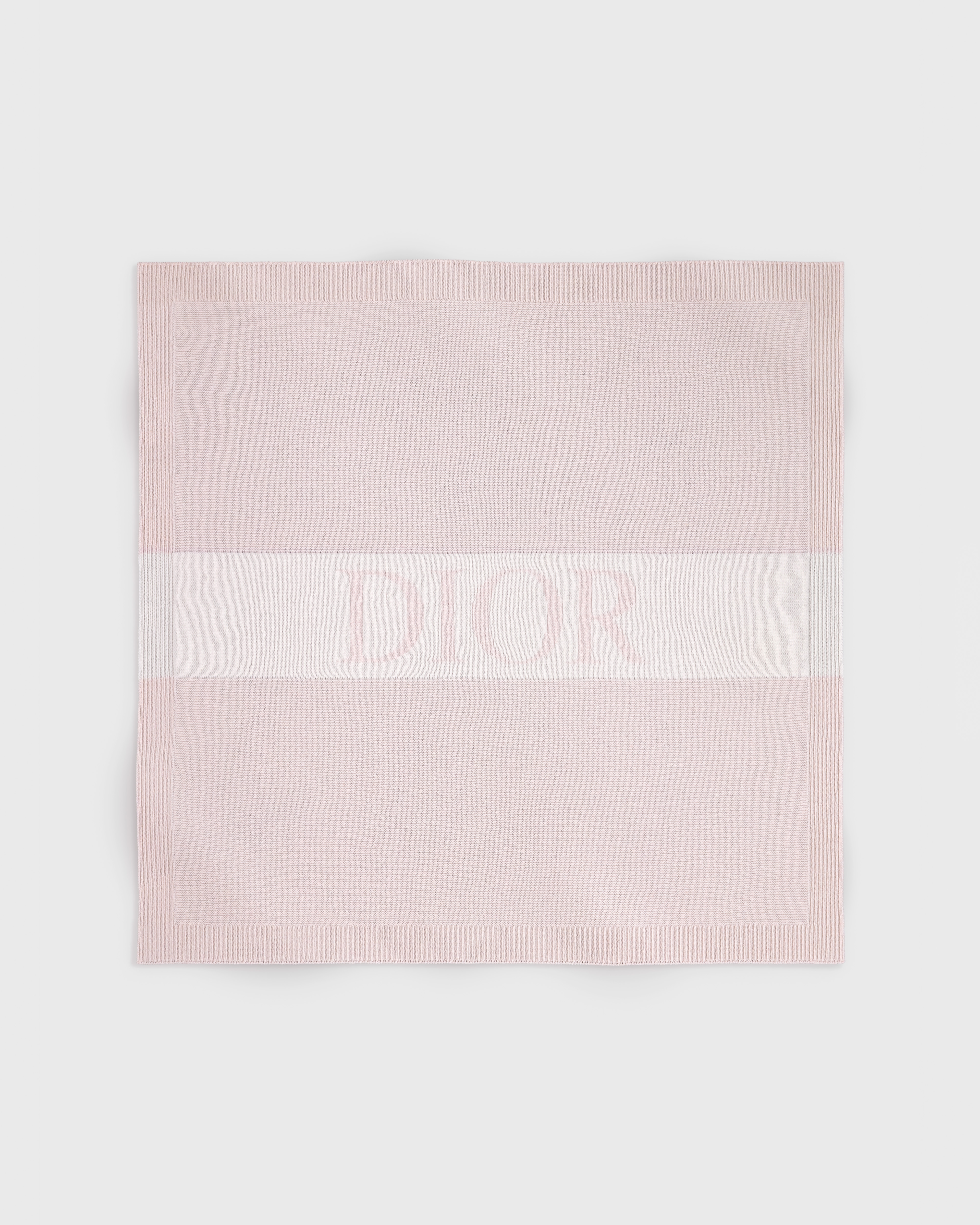 Baby Blanket Pale Pink Wool- and Cashmere-Blend Knit E01