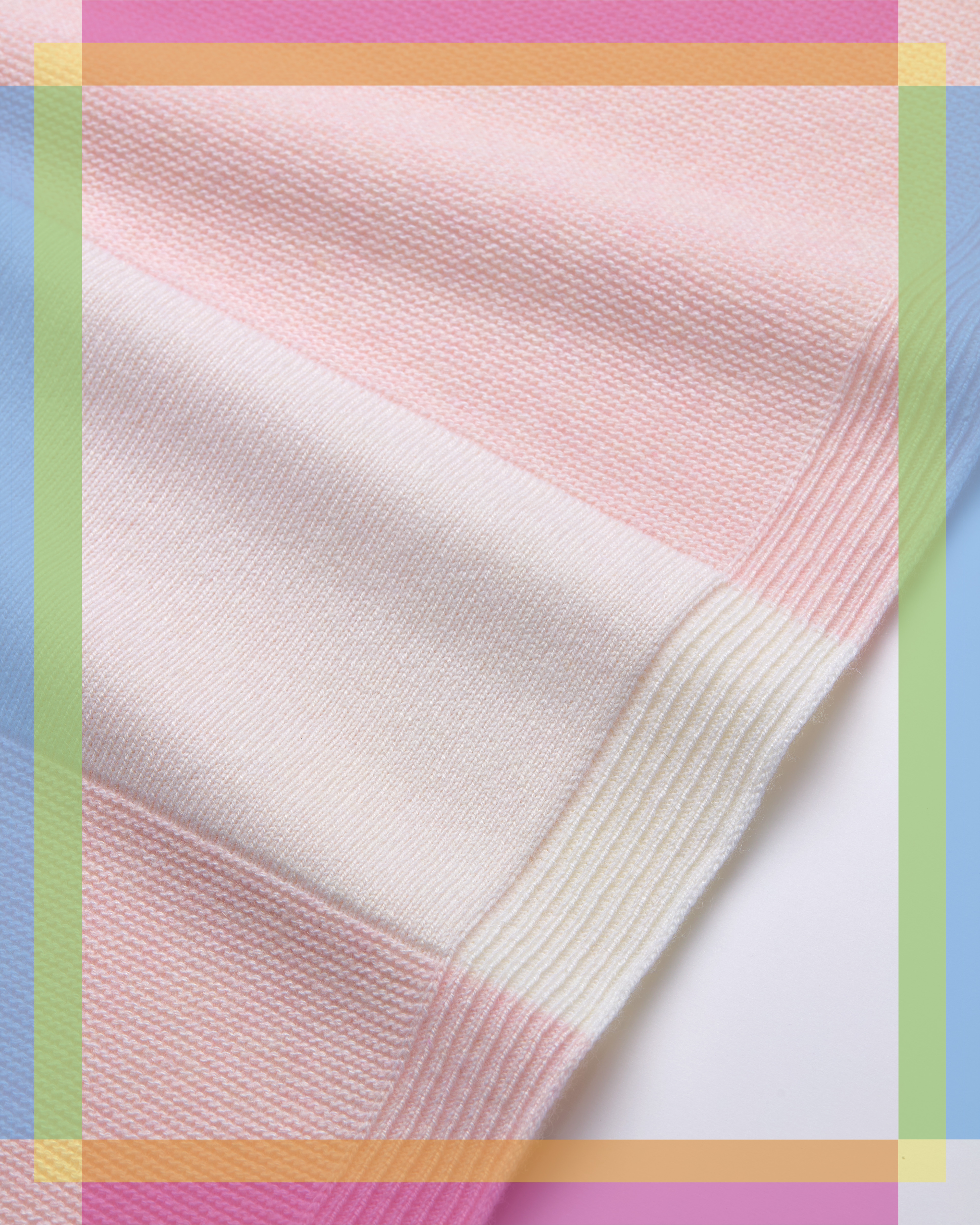 Baby Blanket Pale Pink Wool- and Cashmere-Blend Knit E09