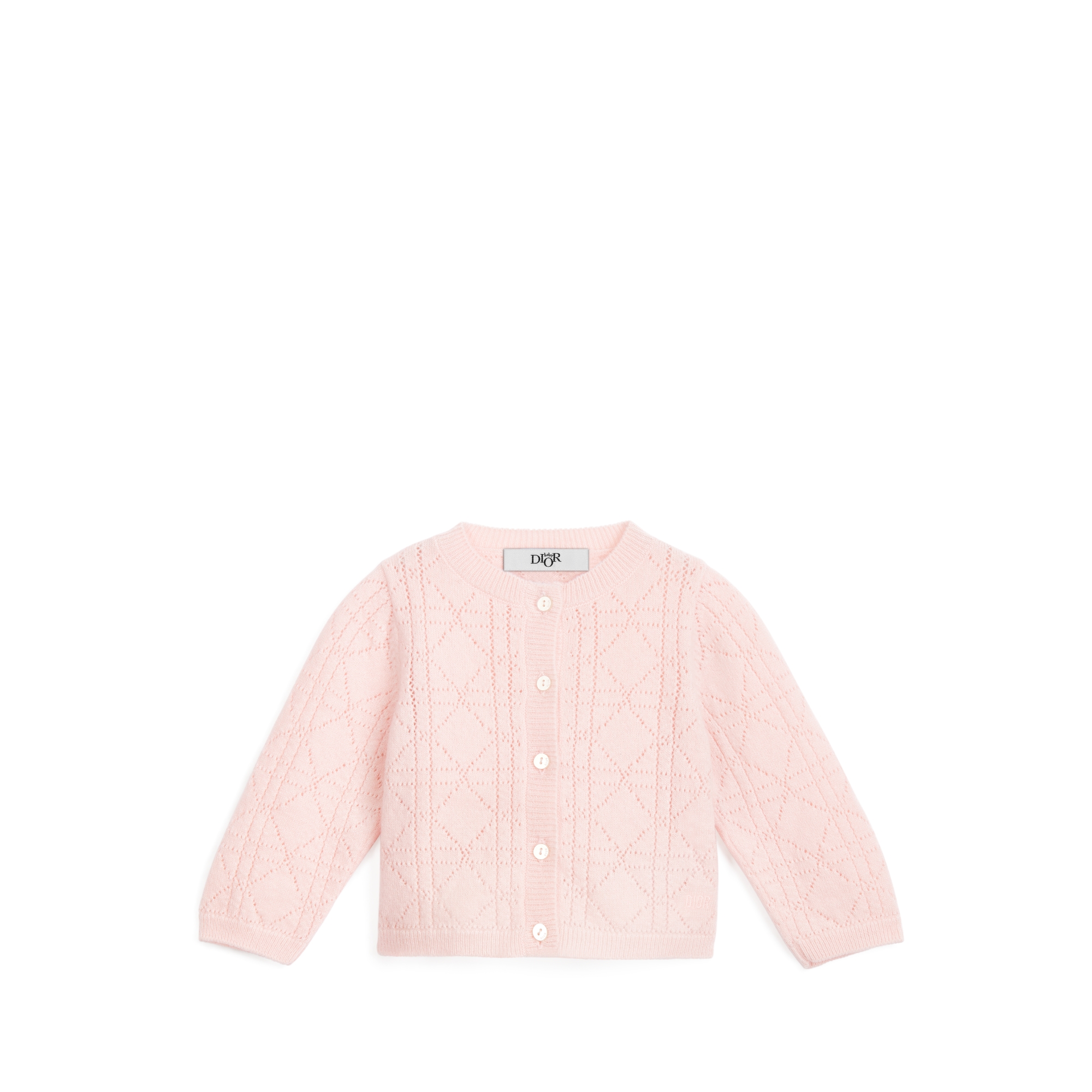 Conjunto de regalo para recién nacido Punto calado de cachemira Cannage rosa palo E02