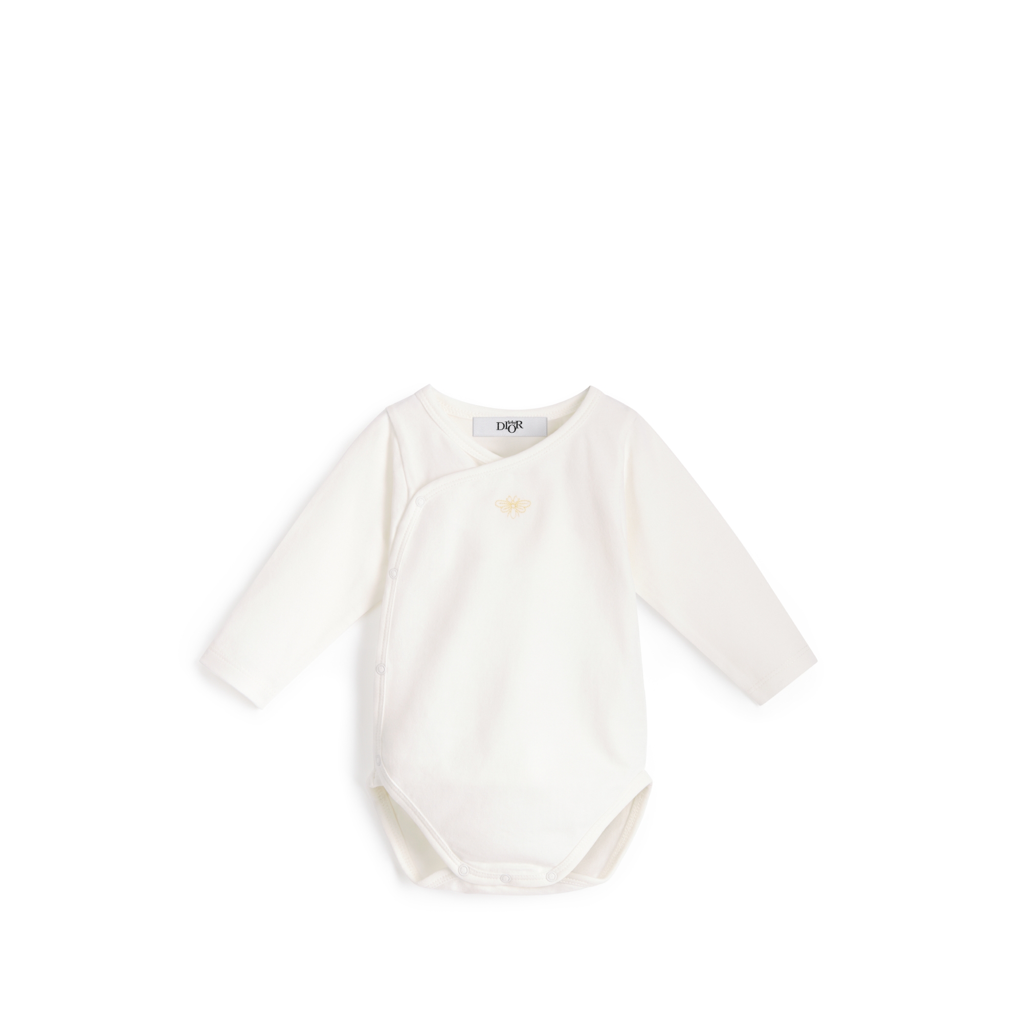 Semainier de bodies à manches longues Jersey de coton ivoire E06