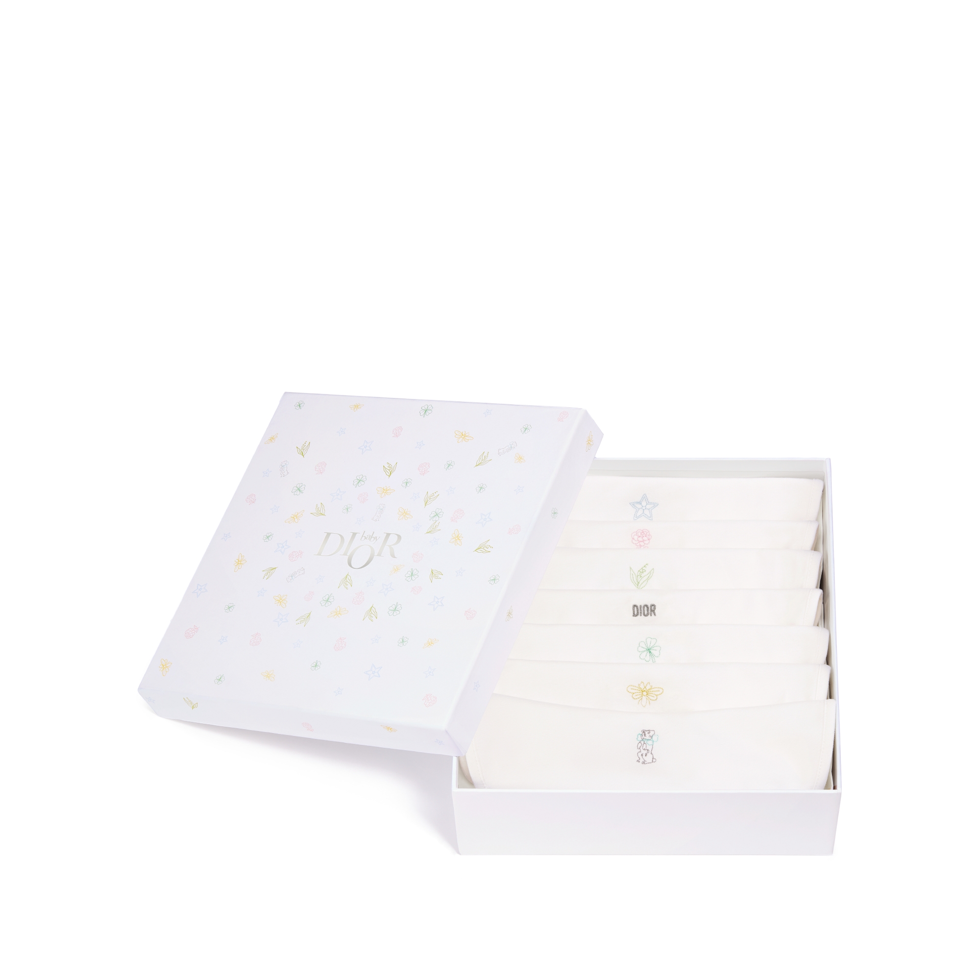 圍嘴套裝 象牙色純棉平紋布 E07